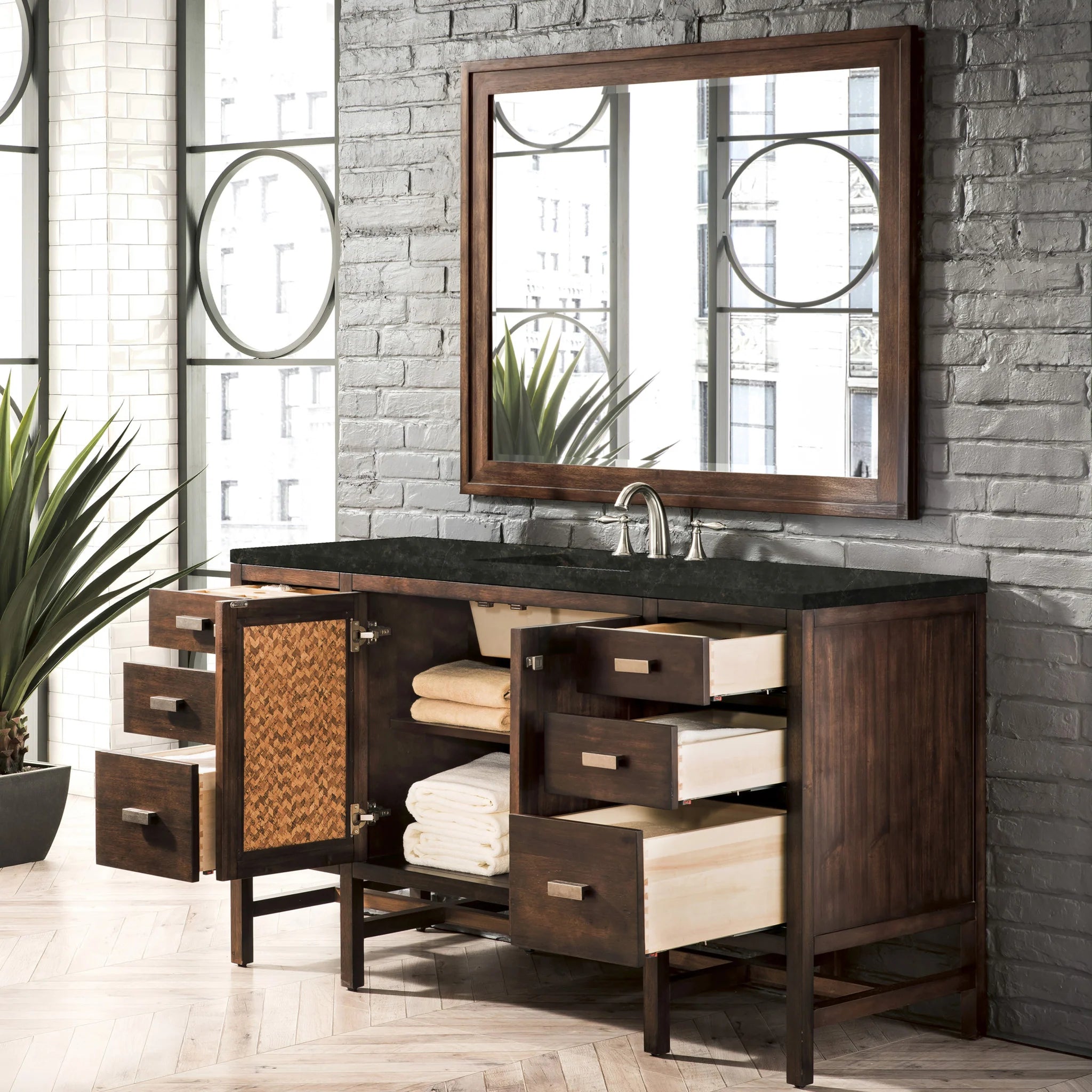 60-addison-single-vanity-cabinet-in-mid-century-acacia-by-james-martin-vanities-e444-v60s-mca-phantome-eclos-zero-silica image 2
