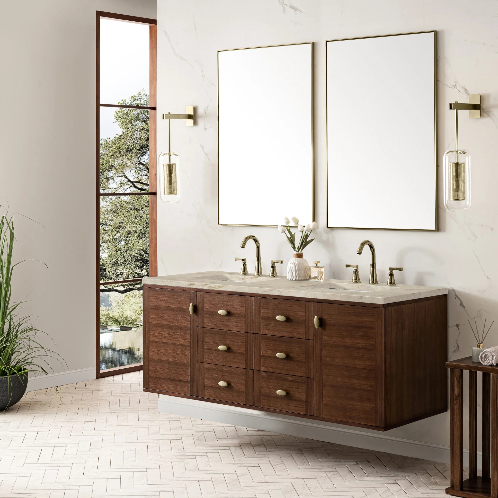 60-amberly-double-vanity-in-mid-century-walnut-by-james-martin-vanities-tajnar-eclos-zero-silica image 19