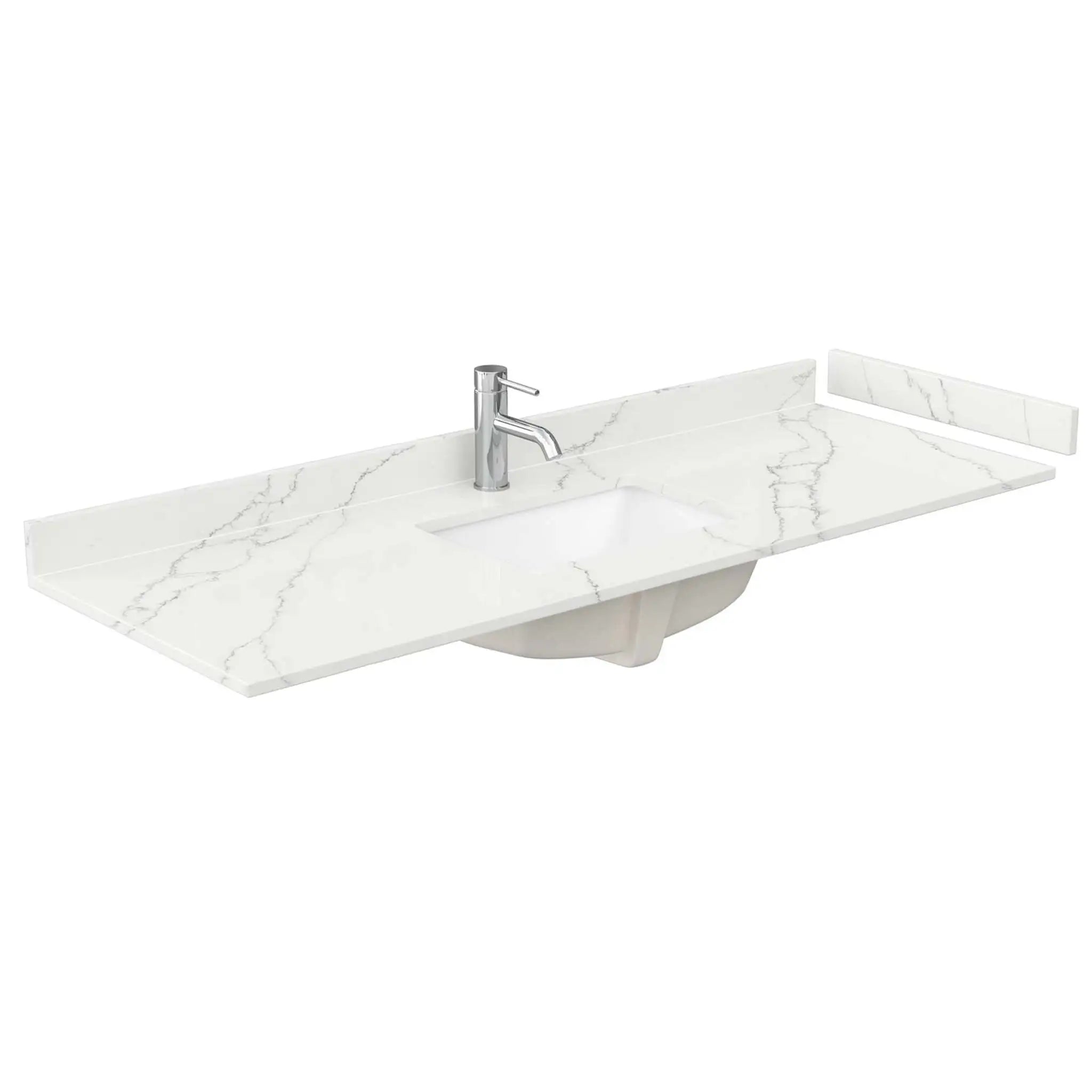 60" Amici Single Bathroom Vanity in White with Brushed Nickel Trim by Wyndham