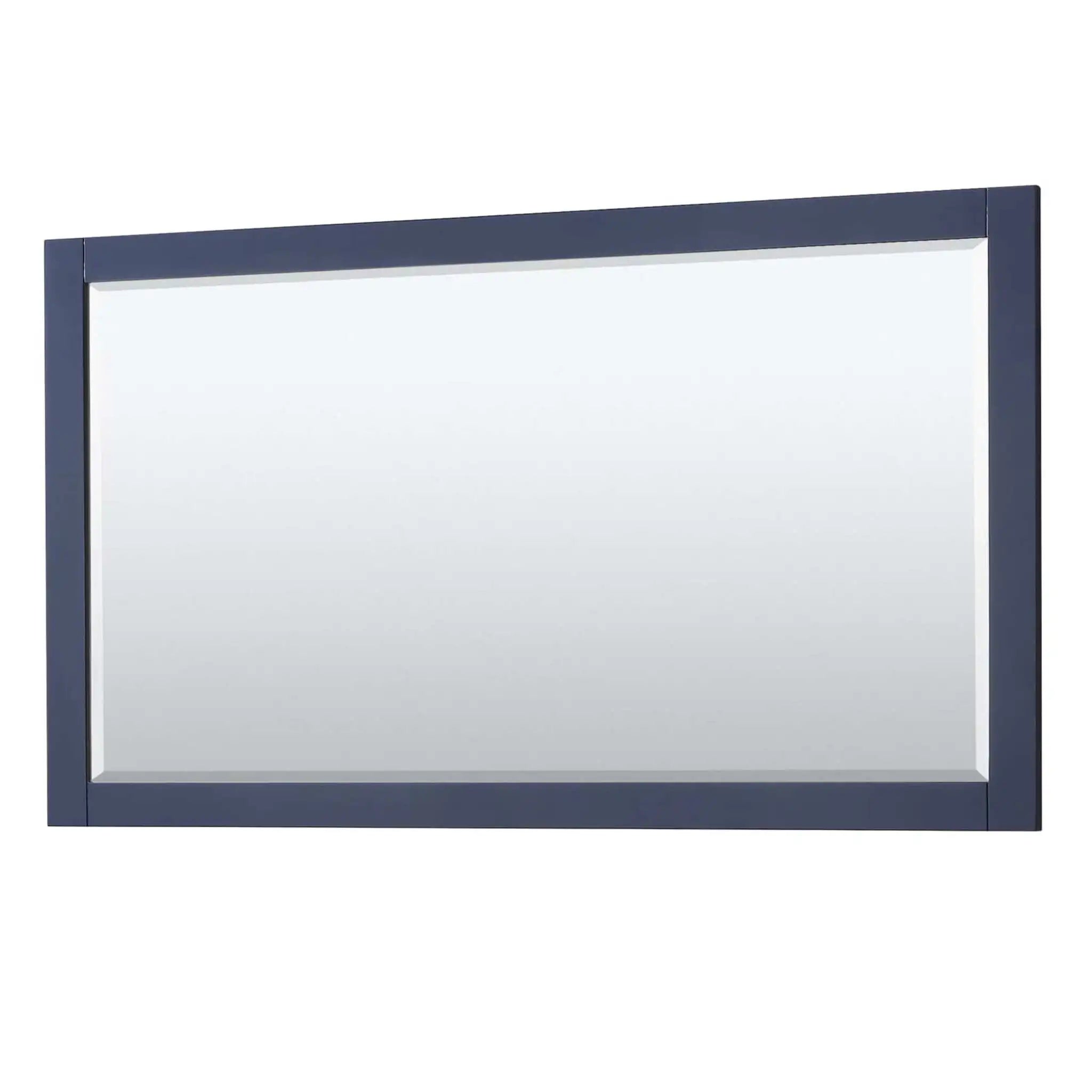 60" Avery Double Bathroom Vanity in Dark Blue with Brushed Gold Trim & 58" Mirror by Wyndham