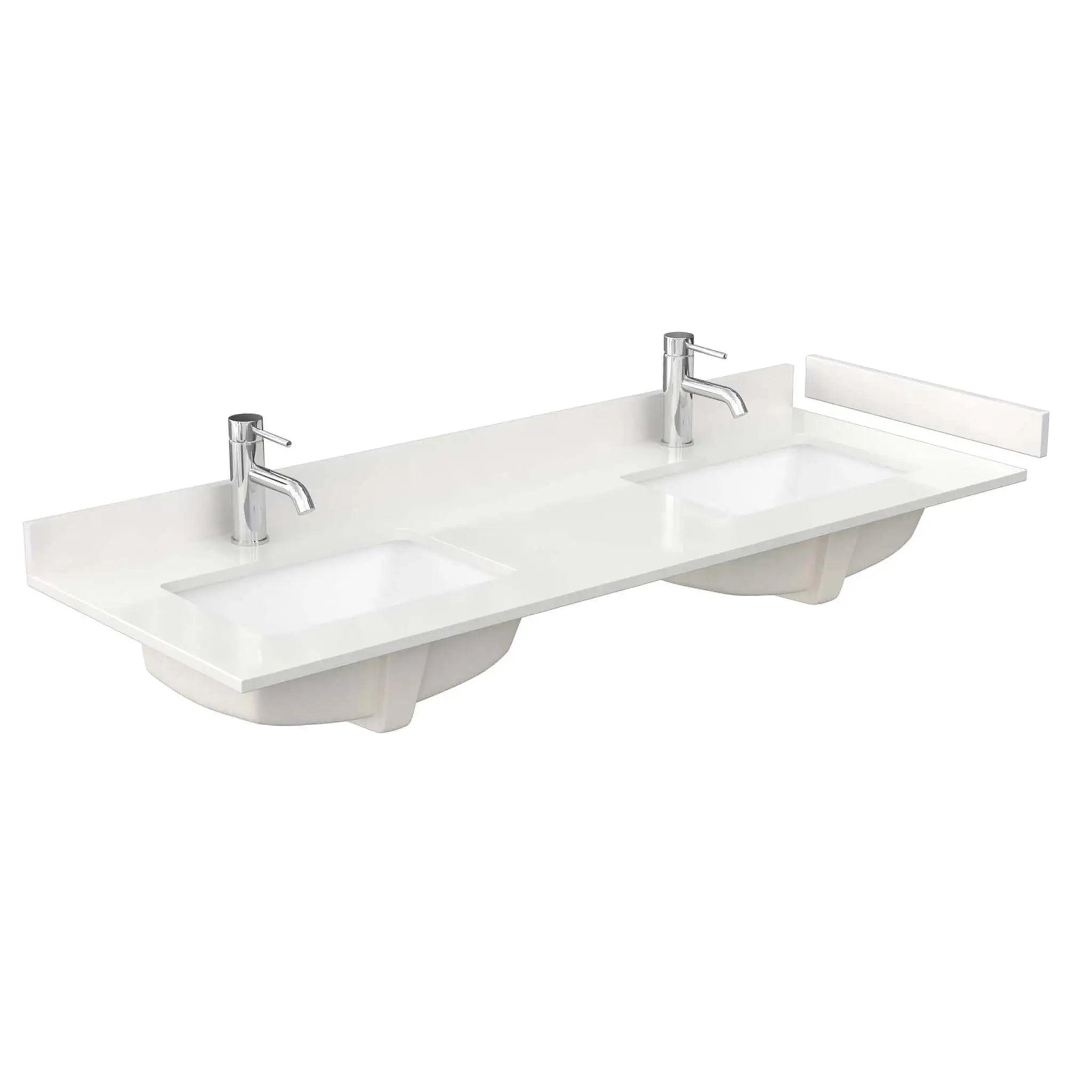 60" Avery Double Bathroom Vanity in Dark Blue with Matte Black Trim by Wyndham