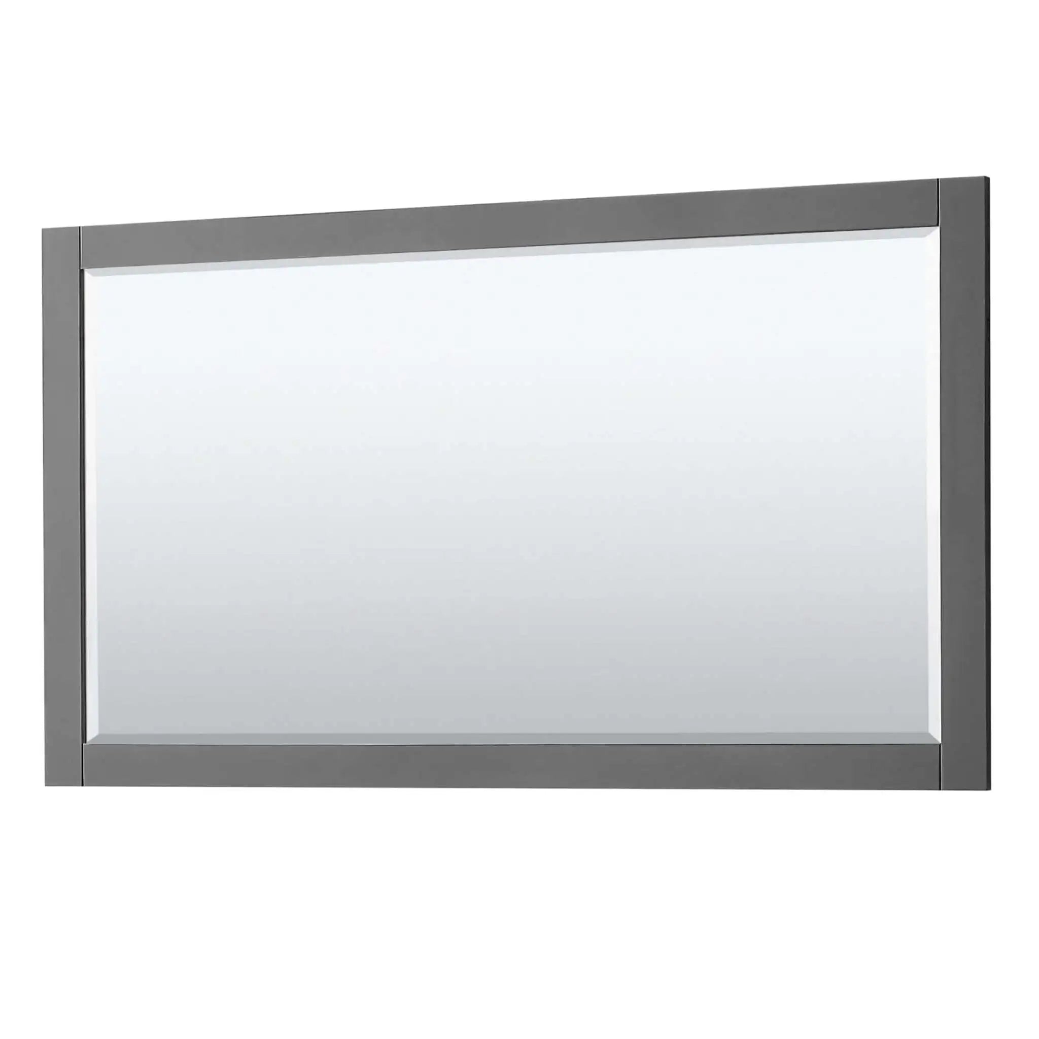 60" Avery Double Bathroom Vanity in Dark Gray with Matte Black Trim & 58" Mirror by Wyndham