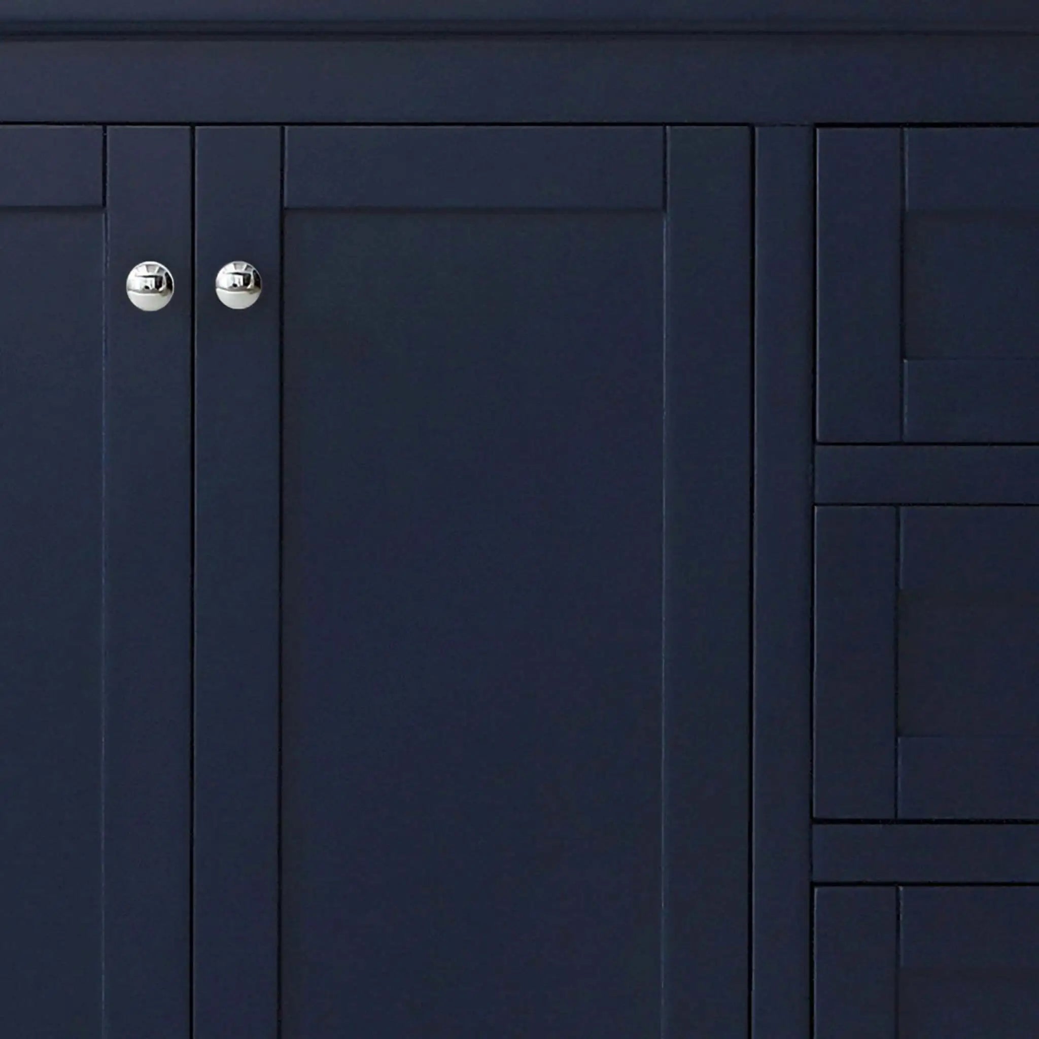 60" Avery Single Bathroom Vanity in Dark Blue with Polished Chrome Trim by Wyndham