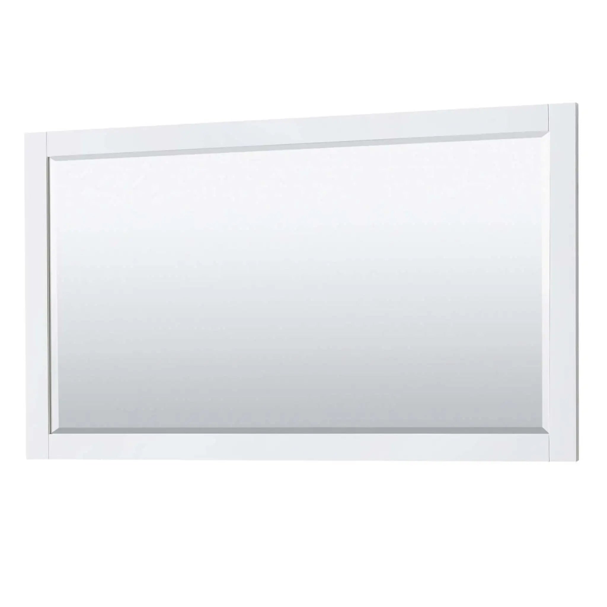 60" Avery Single Bathroom Vanity in White with Matte Black Trim & 58" Mirror by Wyndham