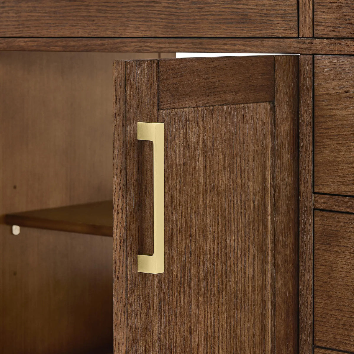 60" Beckett Single Bathroom Vanity with Toe Kick Dark Oak Brushed Gold Trim by wyndham 4