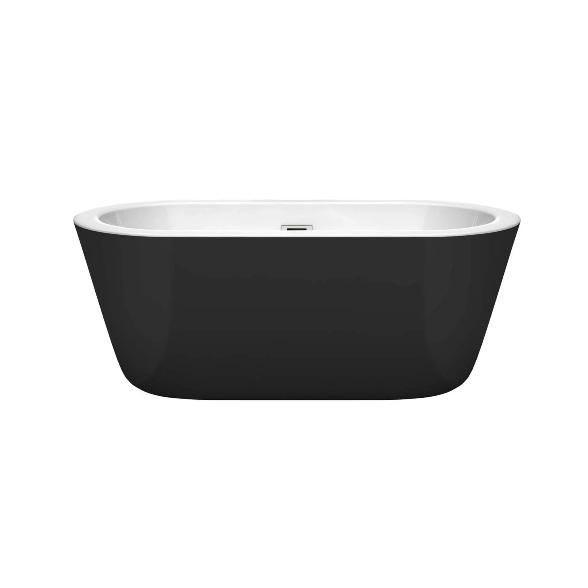 60" Black Freestanding Bathtub - Mermaid by Wyndham (WCOBT100360BK) image 1