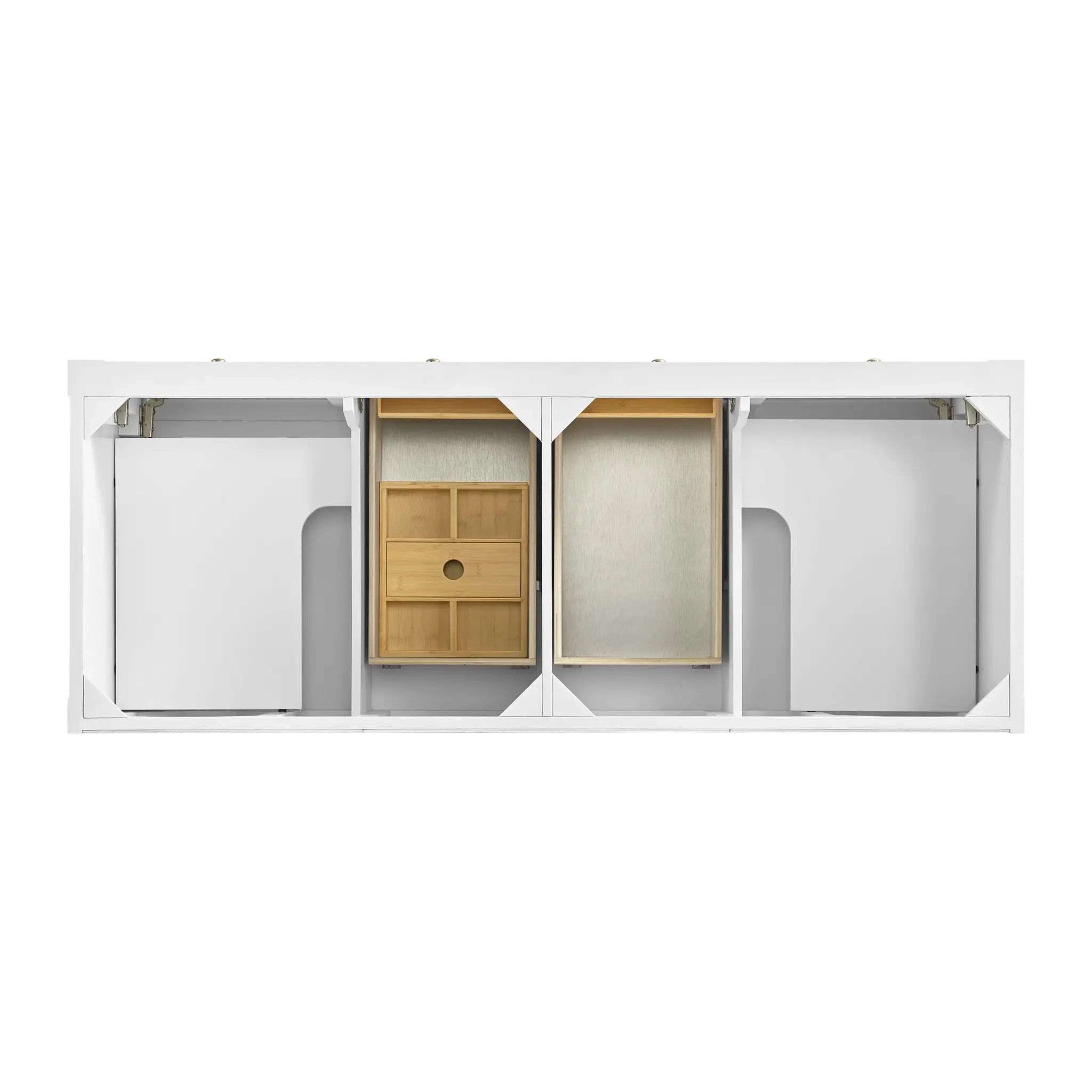 60 Breckenridge Double Vanity In Bright White Standard Carrara White Marble 8 Widespread 6