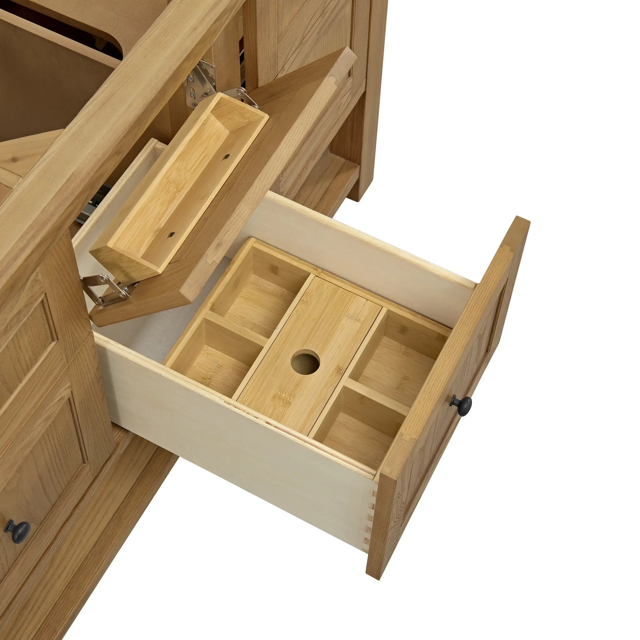 60 Breckenridge Double Vanity In Light Natural Oak Standard Cabinet Only No Top 6
