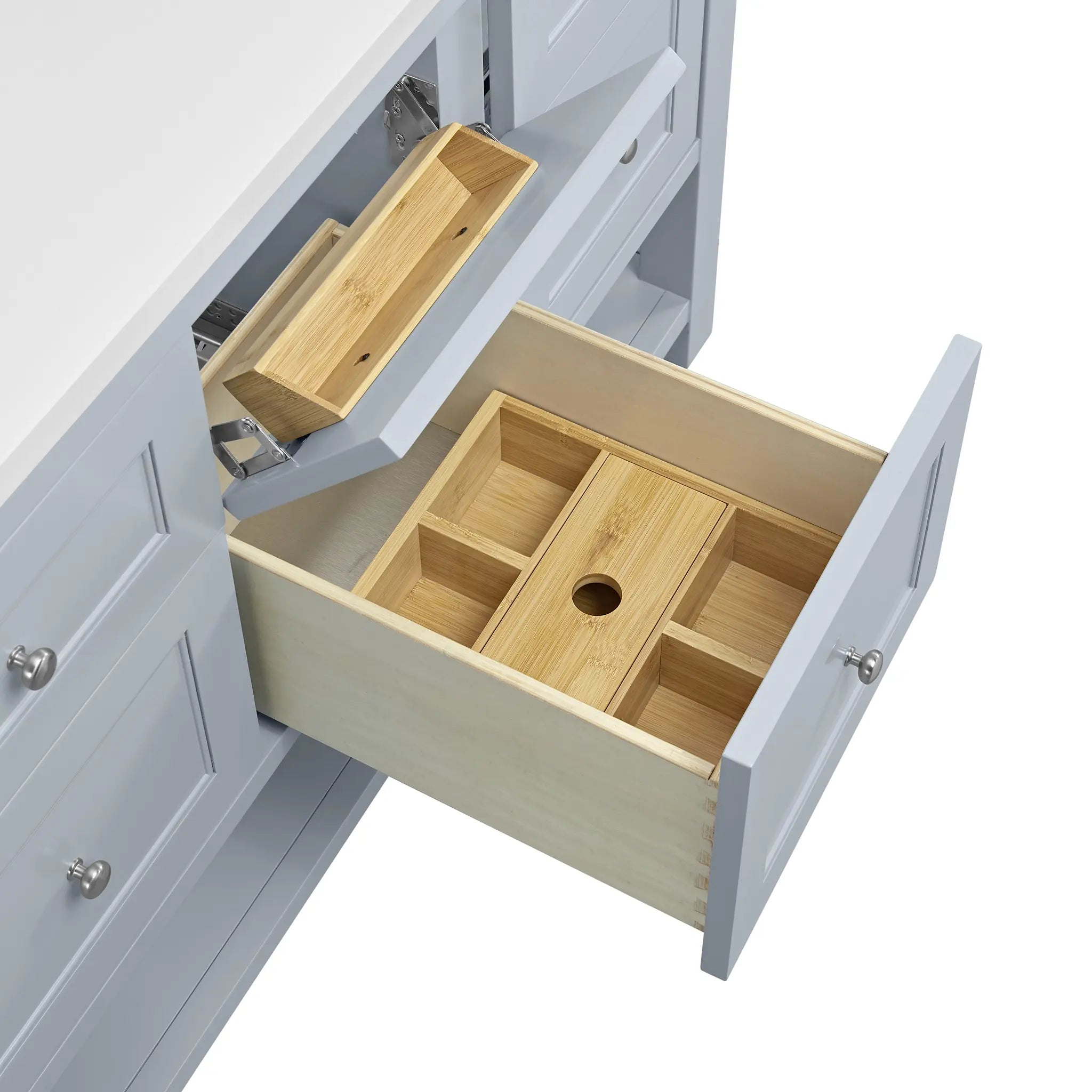60 Breckenridge Double Vanity In Serenity Blue Standard Cabinet Only No Top 7
