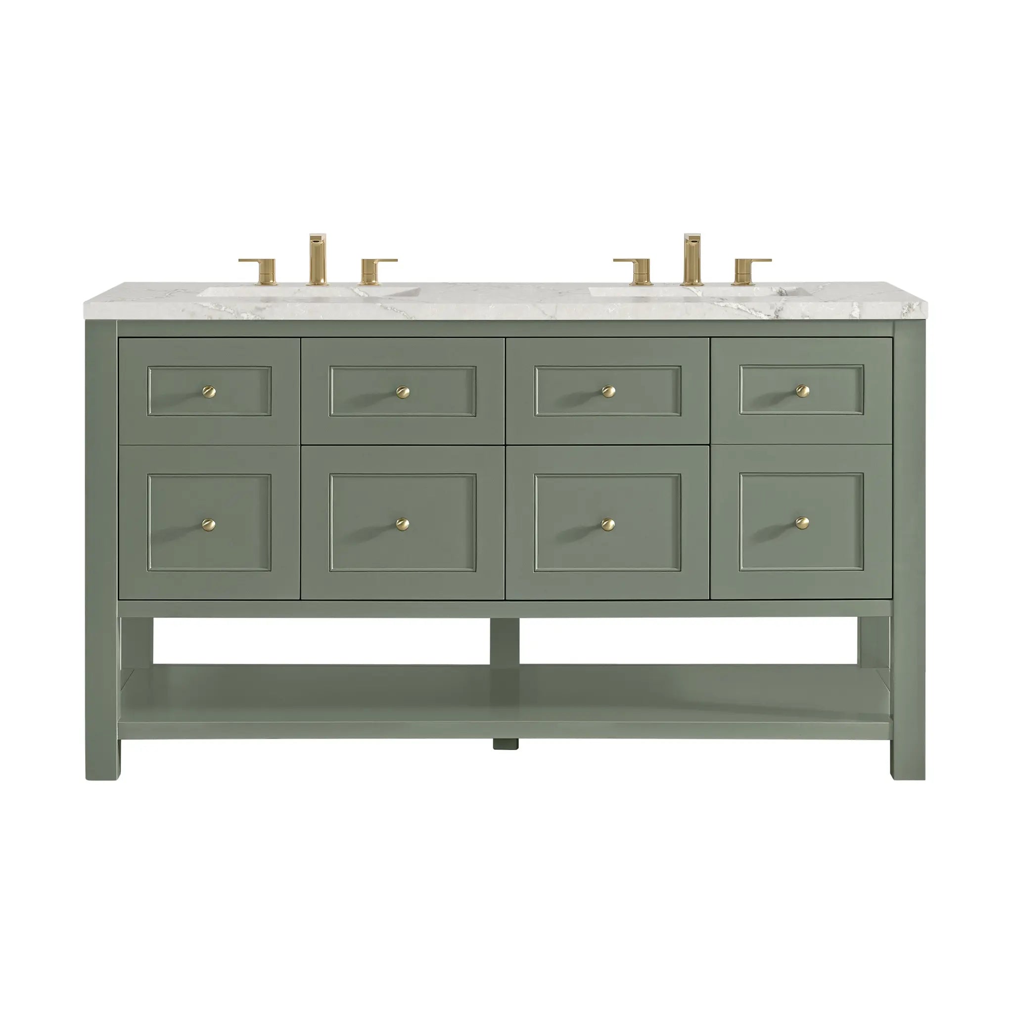 60 Breckenridge Double Vanity In Smokey Celadon Standard Victorian Silver Silestone 8 Widespread 1