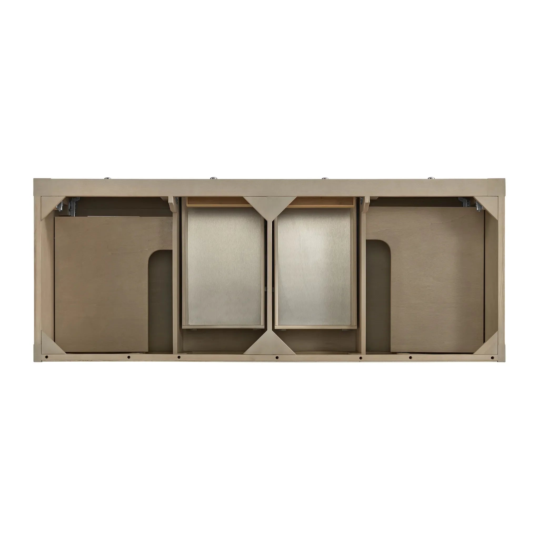 60" Breckenridge Double Vanity in Whitewashed Oak-Cabinet Only-Not Available image 1