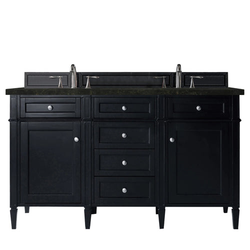 60" Brittany Double Vanity in Black Onyx by James Martin Vanities