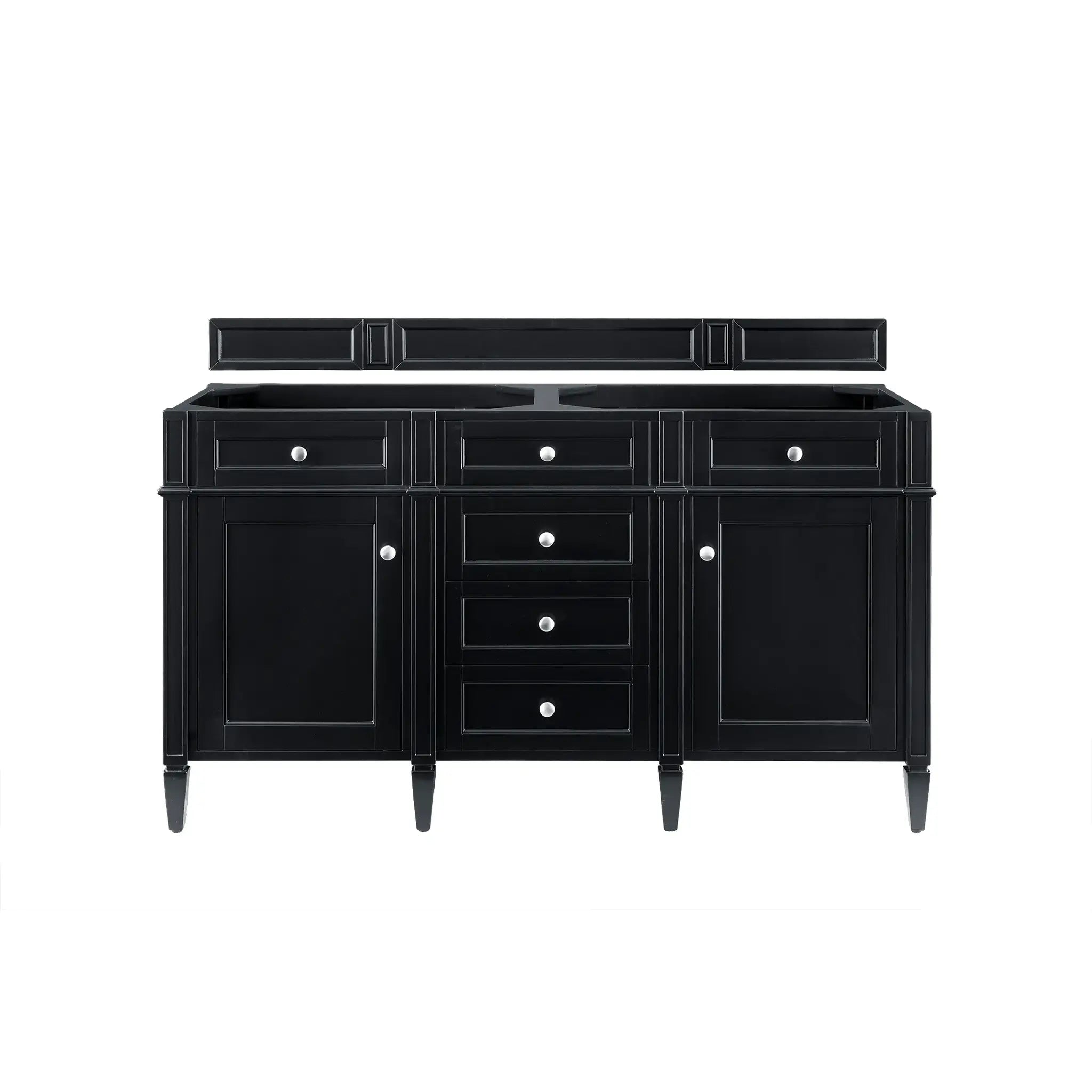 60" Brittany Double Vanity in Black Onyx-Cabinet Only-Not Available image