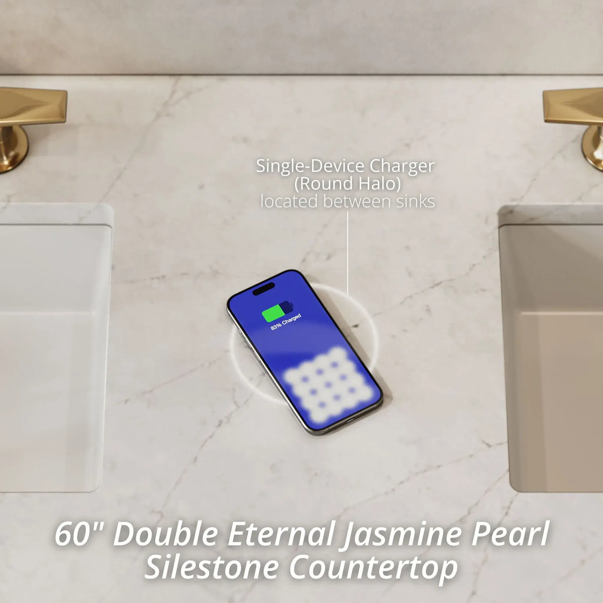 60 Brittany Double Vanity In Black Onyx Power Enabled Eternal Jasmine Pearl Silestone 8 Widespread 3