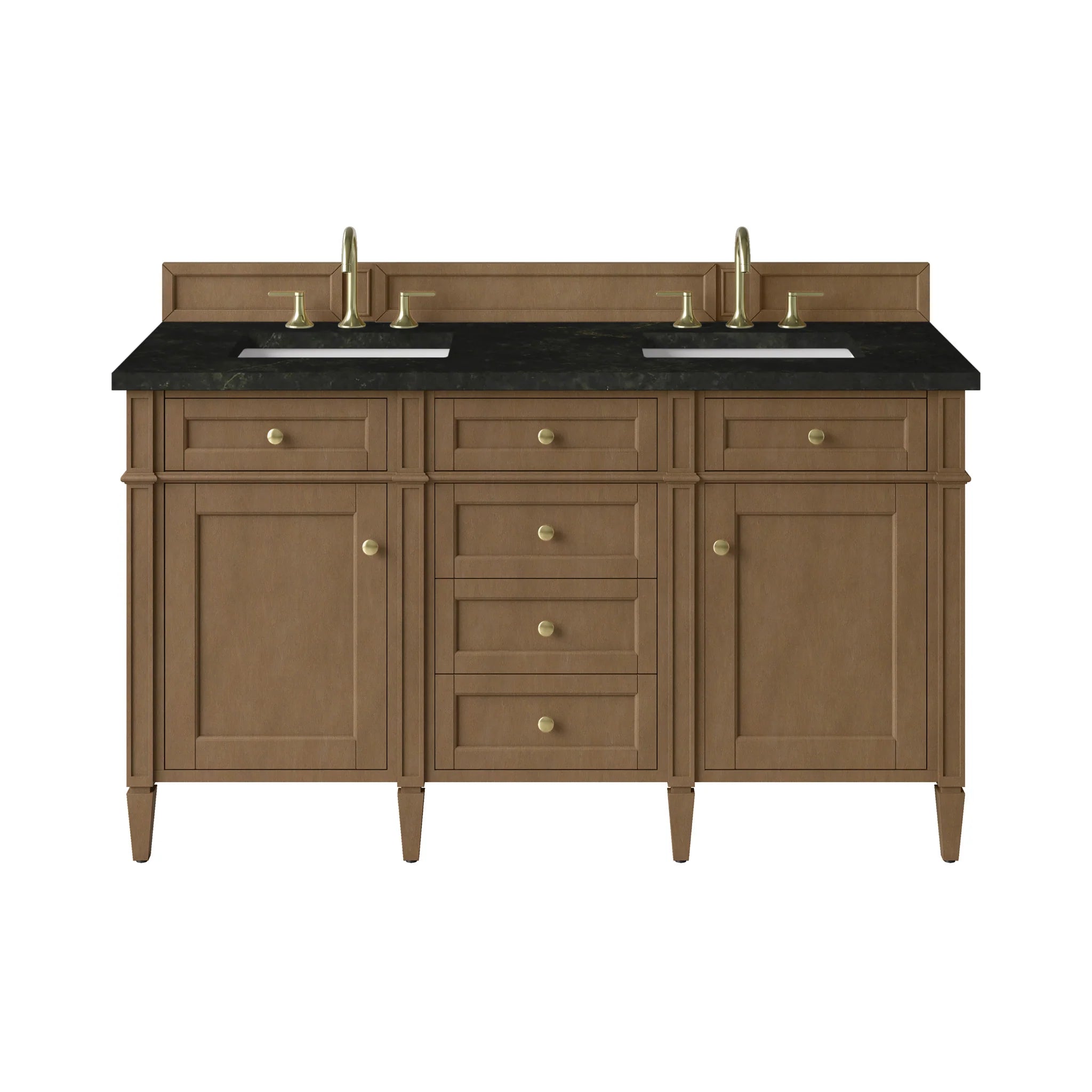 60" Brittany Double Vanity in Pecan by James Martin Vanities-Phantome Eclos 