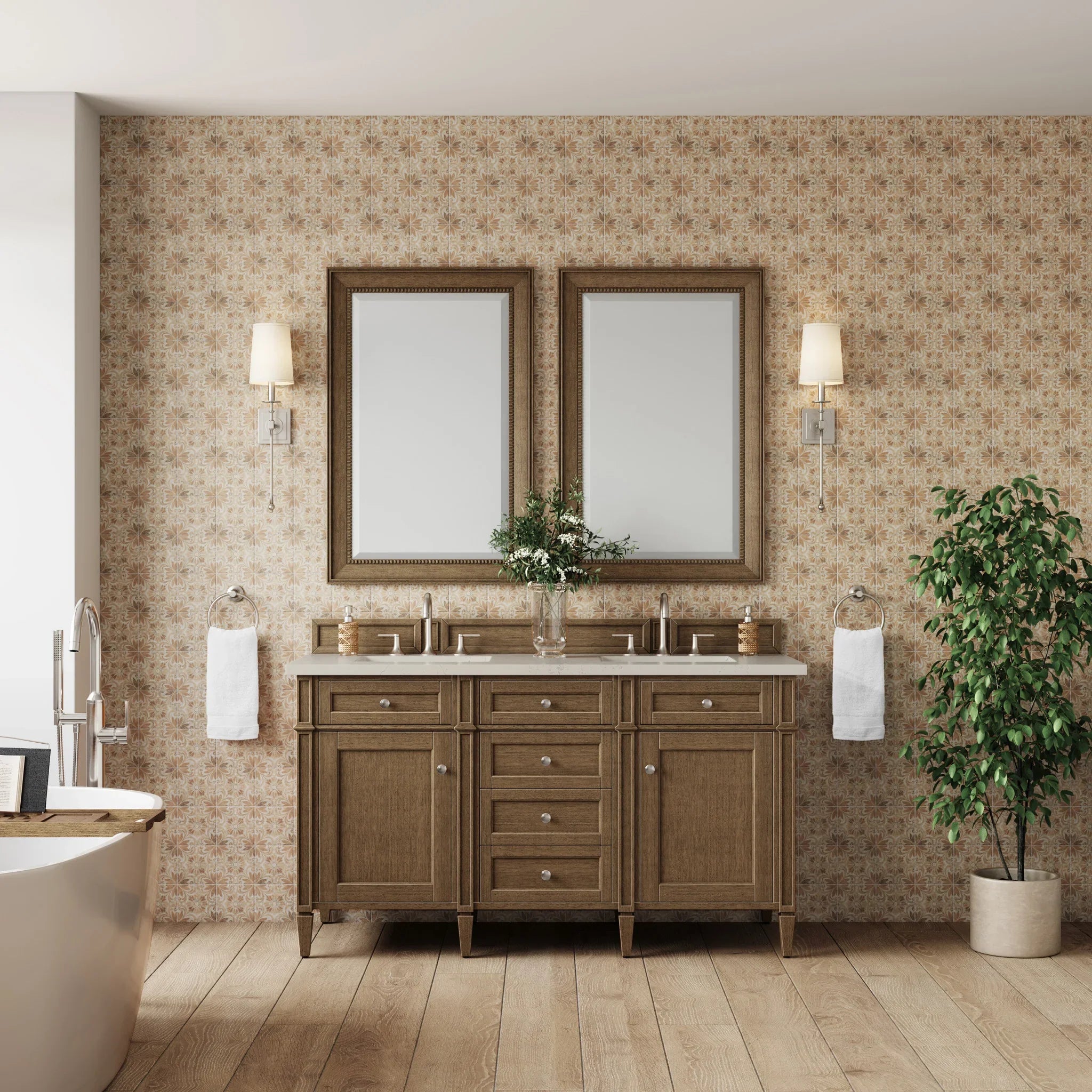 60-brittany-double-vanity-in-saddle-brown-w-freepower-wireless-charger-by-james-martin-vanities-siberian-silestone image 4