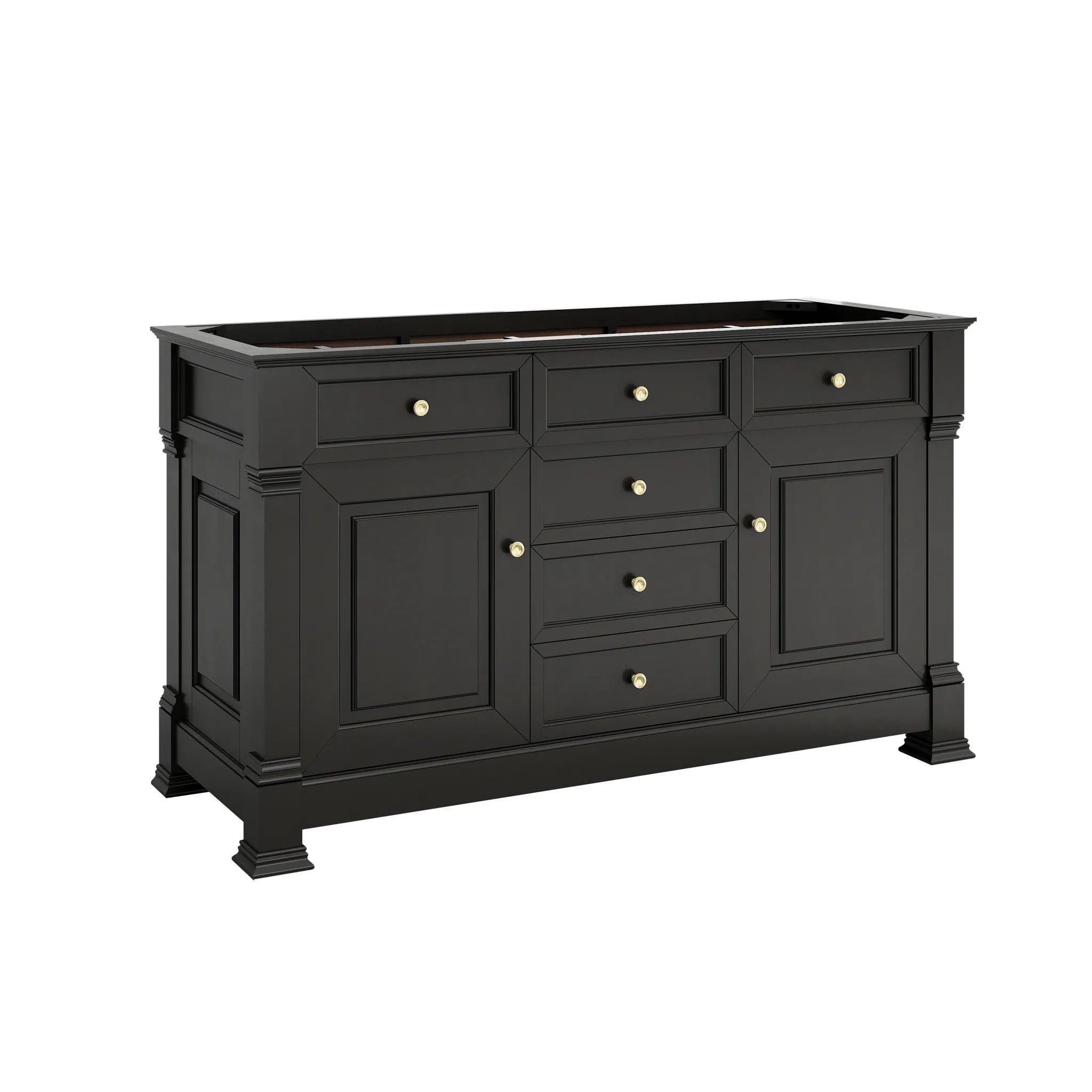 60" Brookfield Double Vanity in Black Onyx by James Martin Vanities