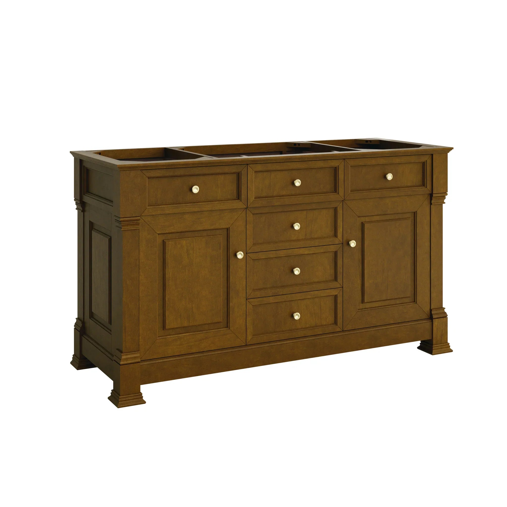 60-brookfield-single-vanity-in-honey-oak-w-freepower-wireless-charger-by-james-martin-vanities-siberian-silestone image 2