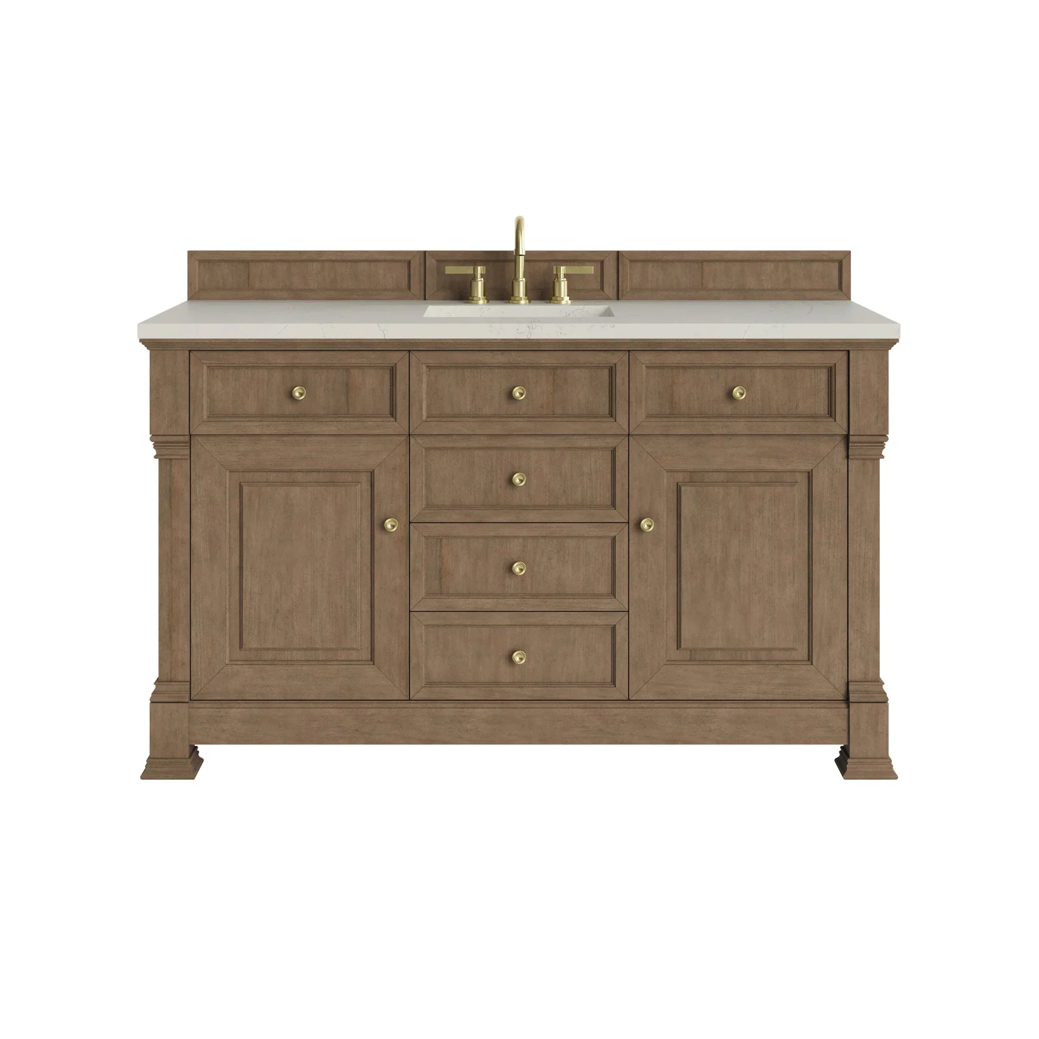 60" Brookfield Single Vanity in Pecan by James Martin Vanities