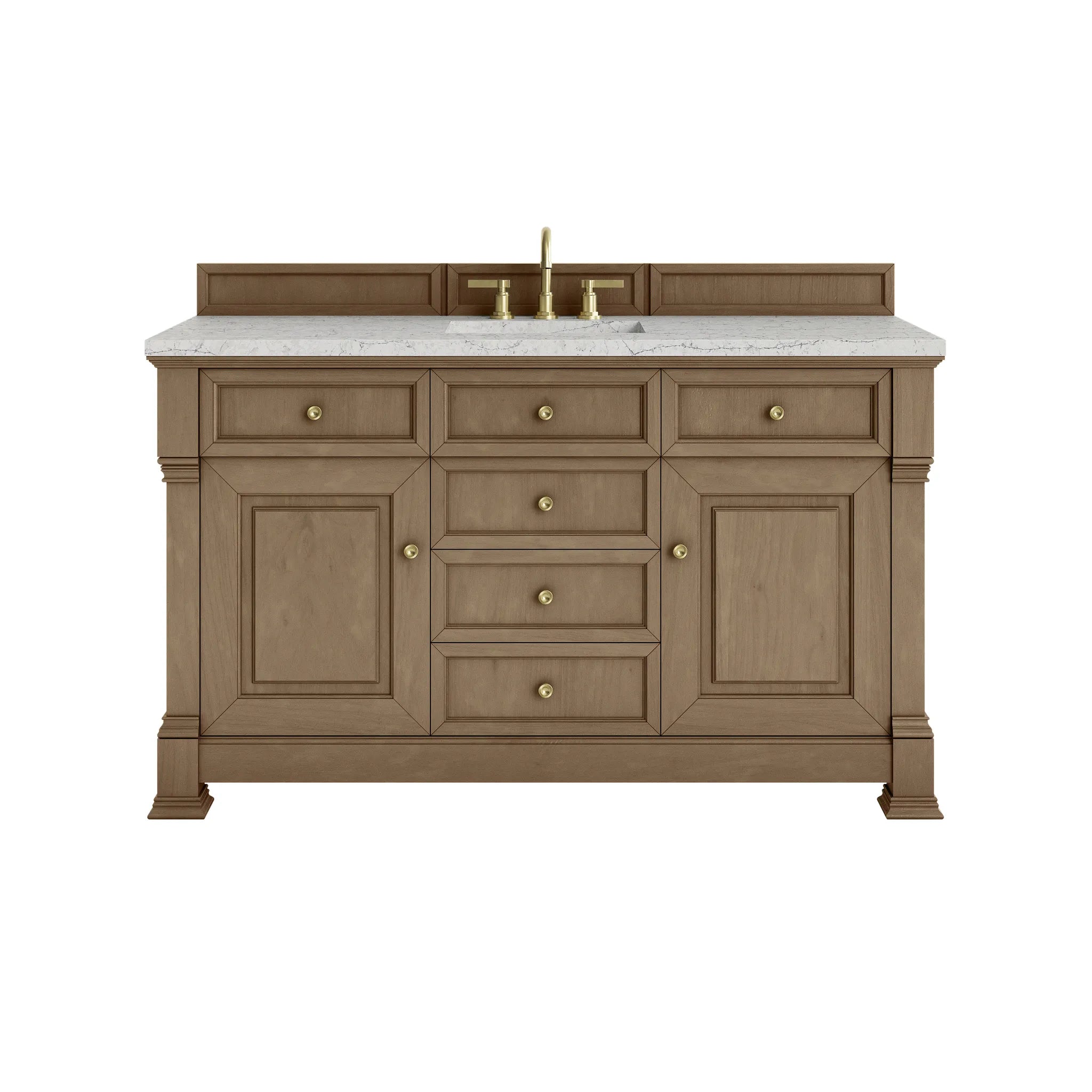 60" Brookfield Single Vanity in Pecan by James Martin Vanities