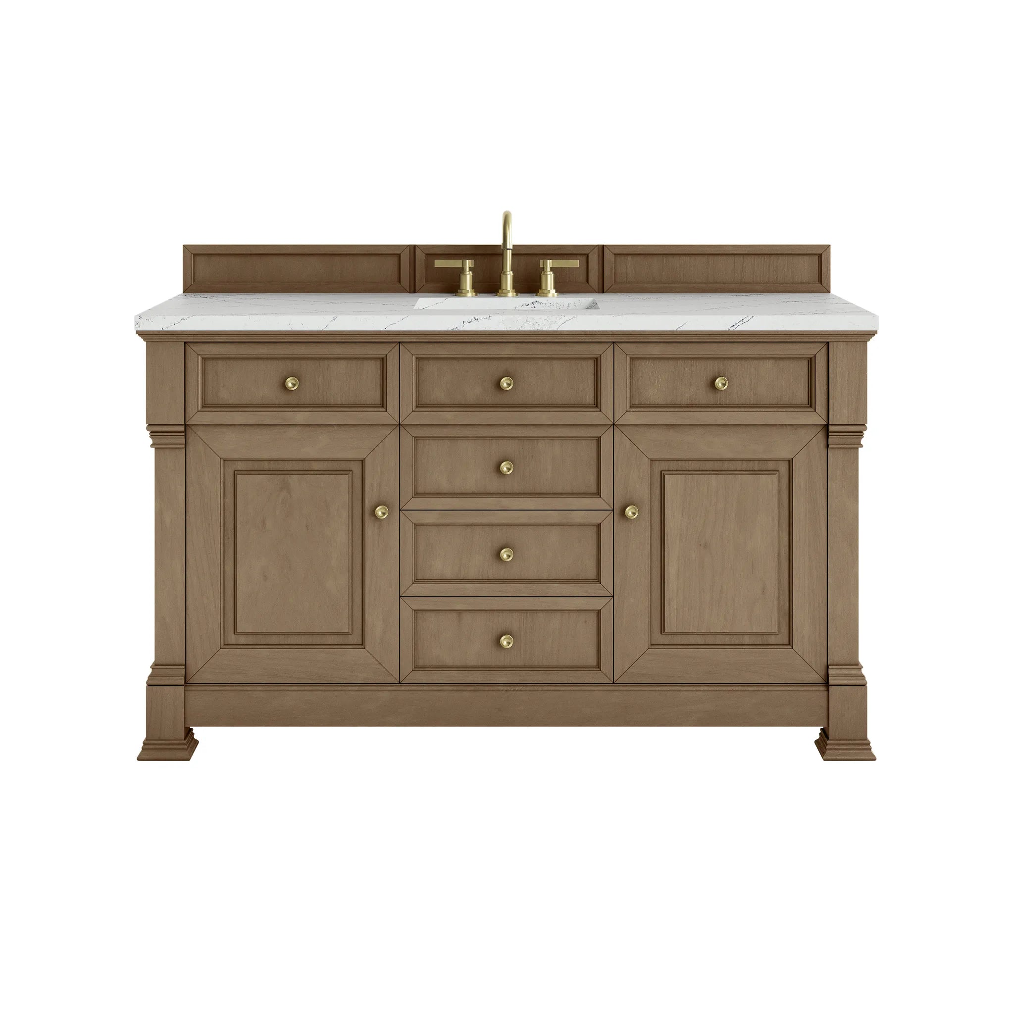 60" Brookfield Single Vanity in Pecan by James Martin Vanities