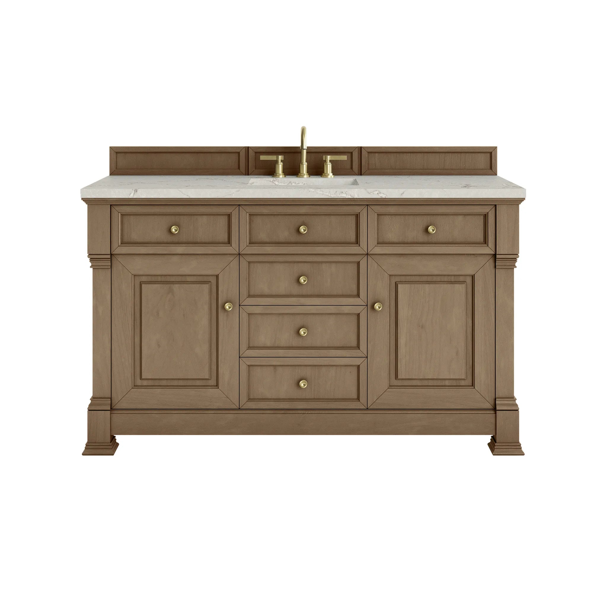 60" Brookfield Single Vanity in Pecan by James Martin Vanities