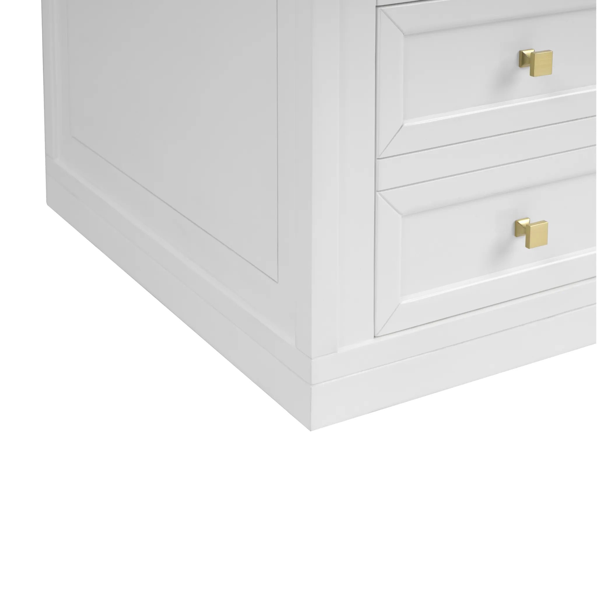 60" Chicago Double Vanity in Glossy White-Ethereal Noctis Silestone-8" Widespread image 14