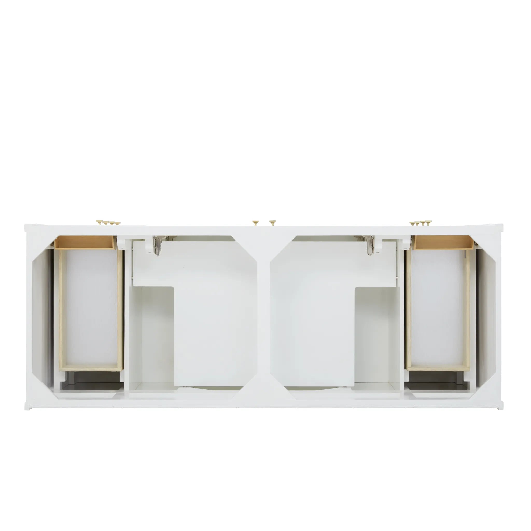 60" Chicago Double Vanity in Glossy White-Parisien Bleu Silestone-8" Widespread image 5