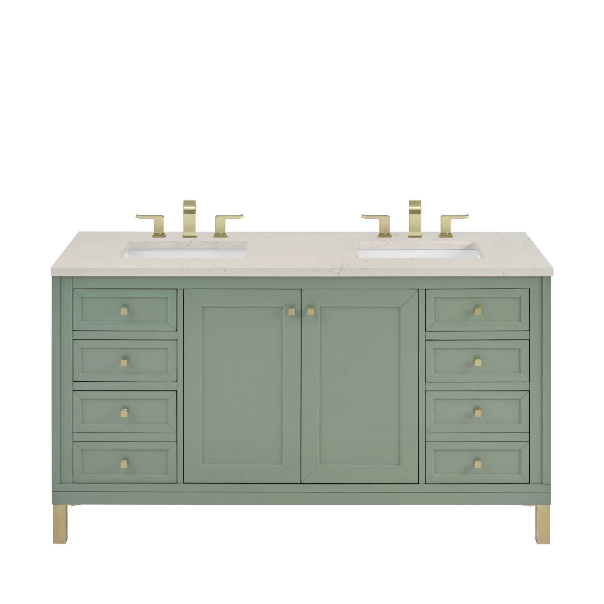 60-chicago-double-vanity-in-smokey-celadon-w-freepower-wireless-charger-by-james-martin-vanities-siberian-silestone image 1
