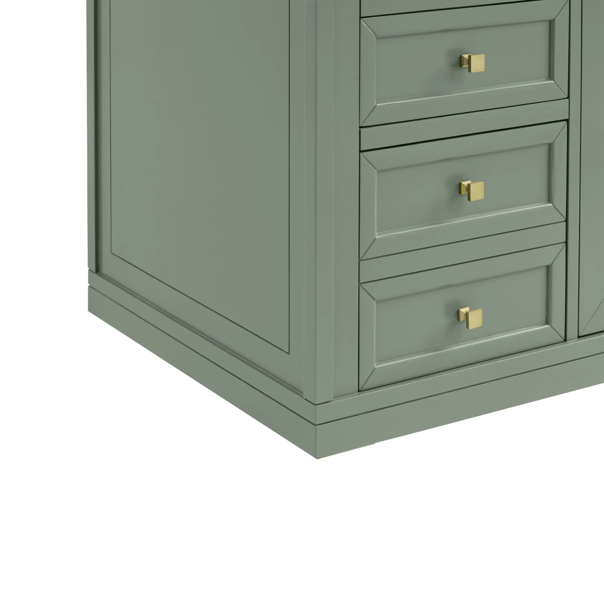 60" Chicago Double Vanity in Smokey Celadon w/FreePower Wireless Charger-Cabinet Only-Not Available image 10