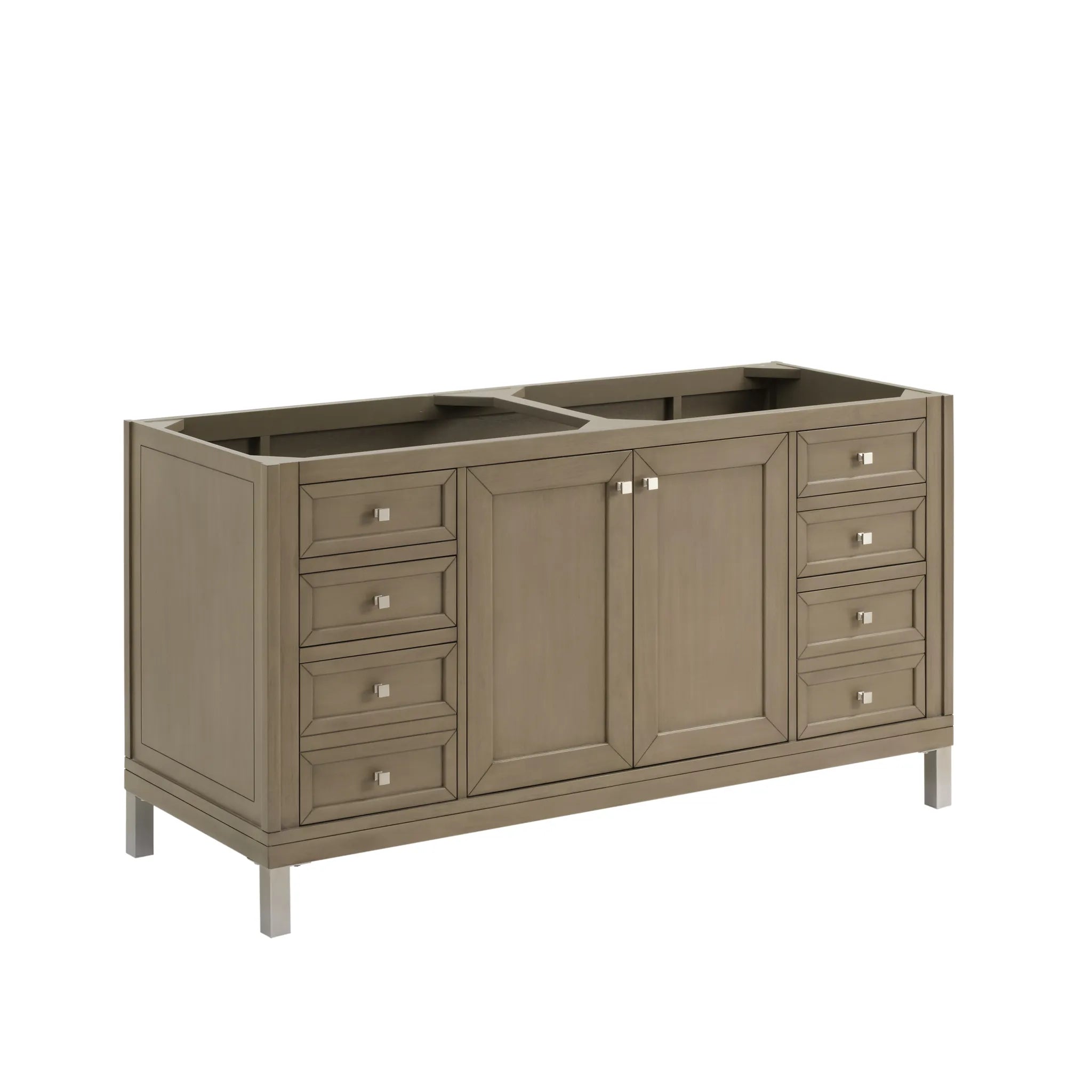 60" Chicago Double Vanity in Walnut Whisper-Cabinet Only-Not Available image