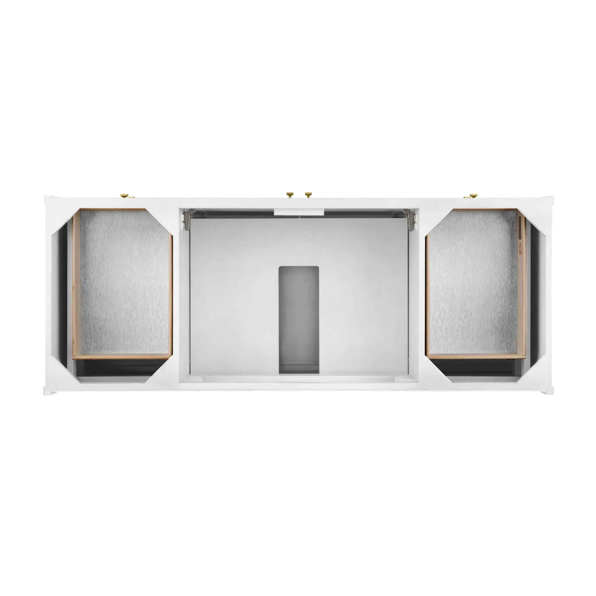 60" Chicago Single Vanity in Glossy White-Parisien Bleu Silestone-8" Widespread image 5