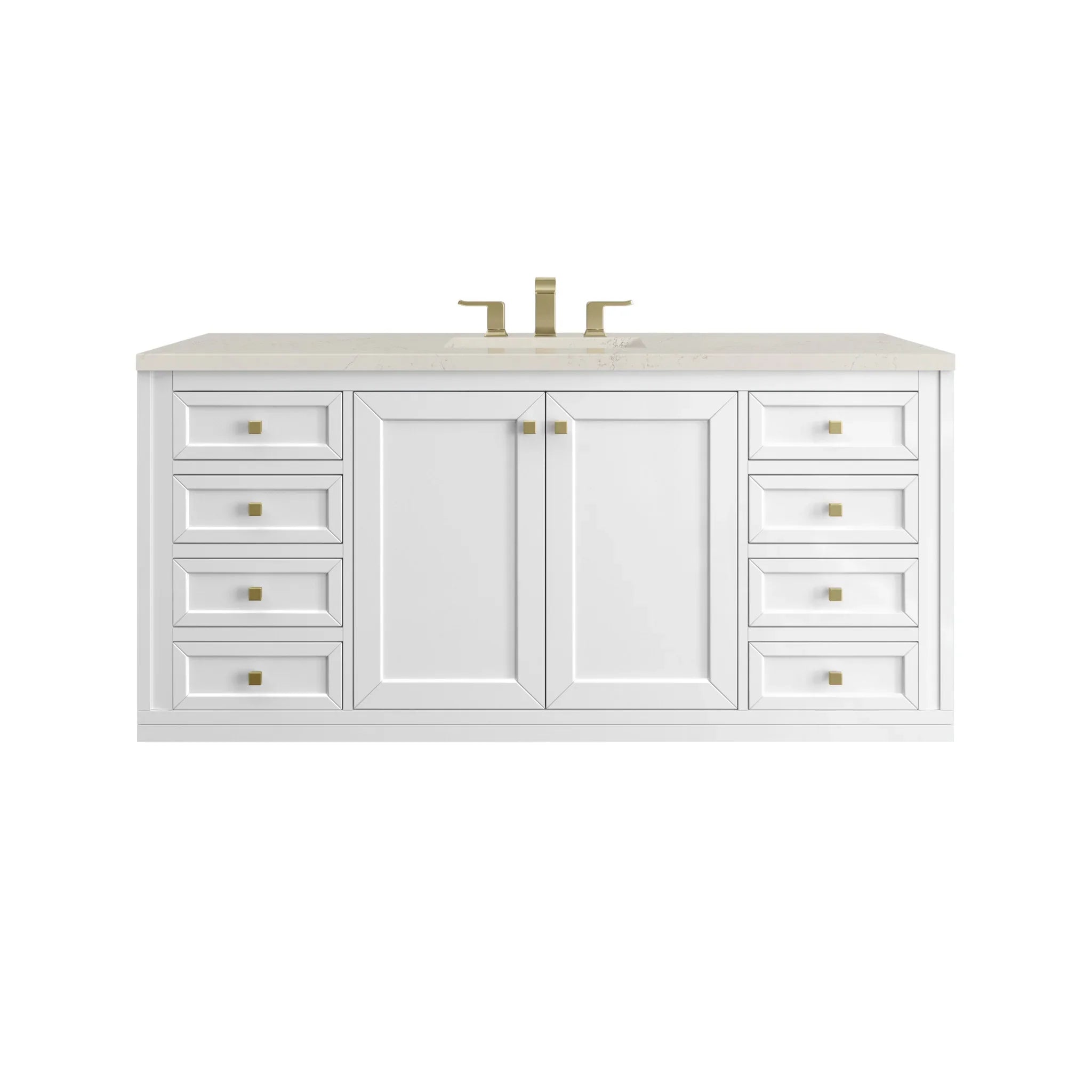 60" Chicago Single Vanity in Glossy White by James Martin Vanities - AURA Modern Home