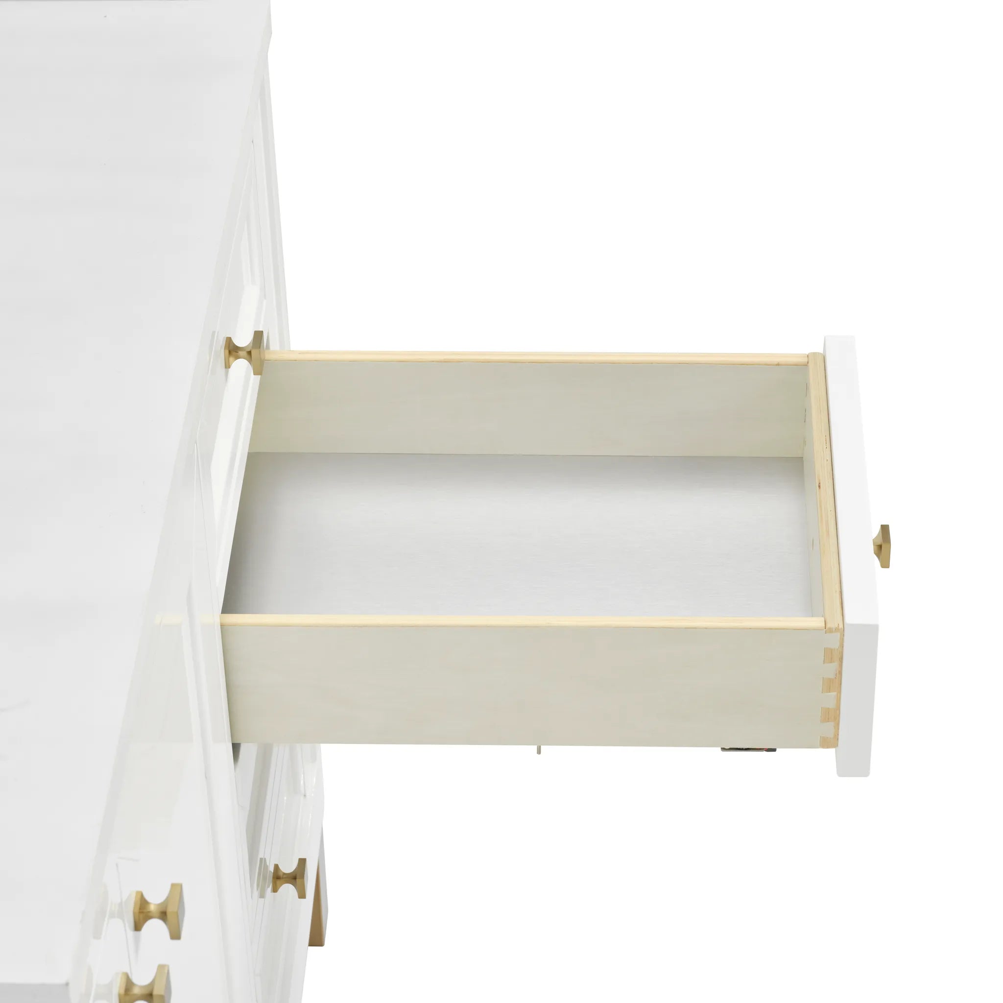 60" Chicago Single Vanity in Glossy White, Wireless Charger-Eternal Jasmine Pearl Silestone-8" Widespread image 11
