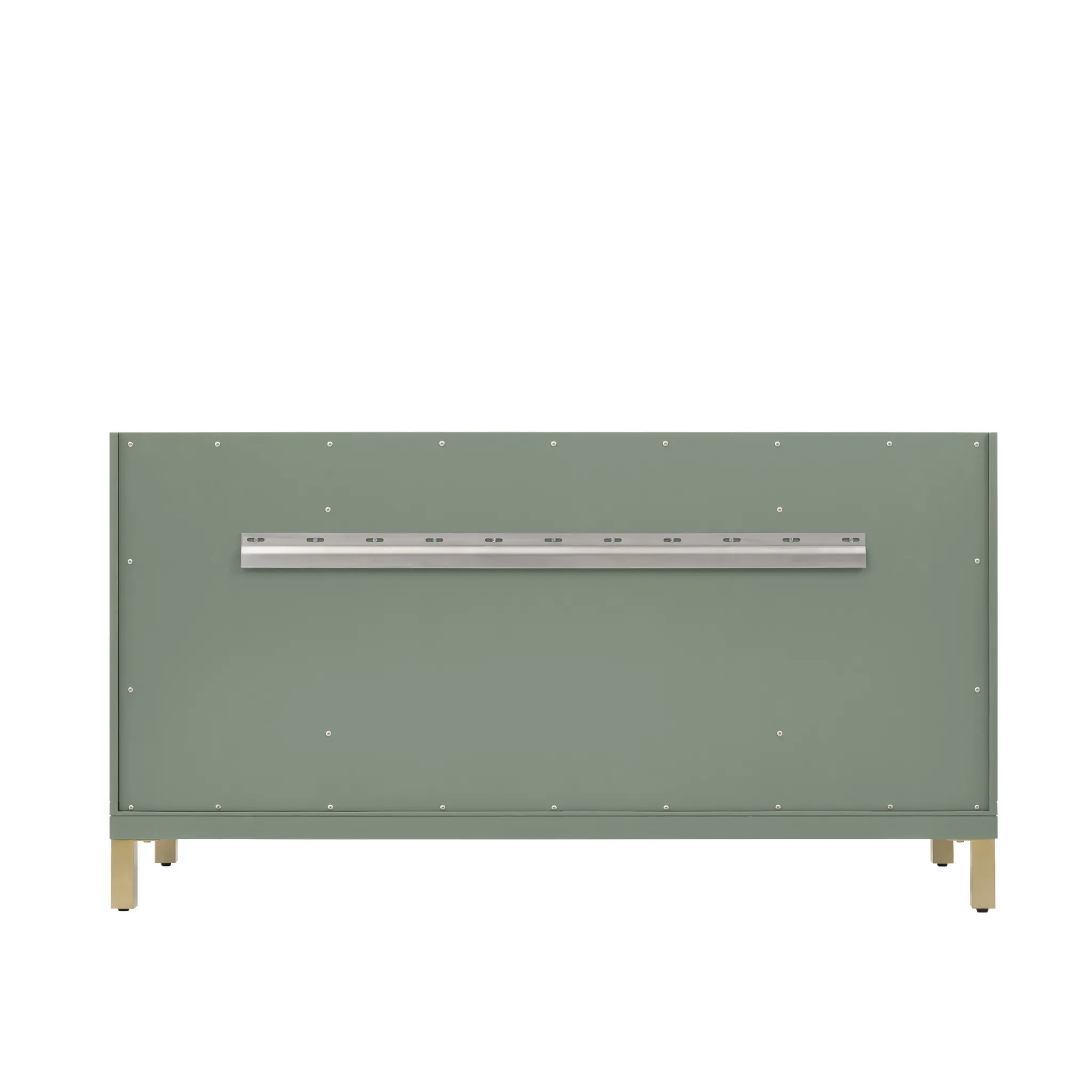 60" Chicago Single Vanity in Smokey Celadon-Carrara White Marble-8" Widespread image 11