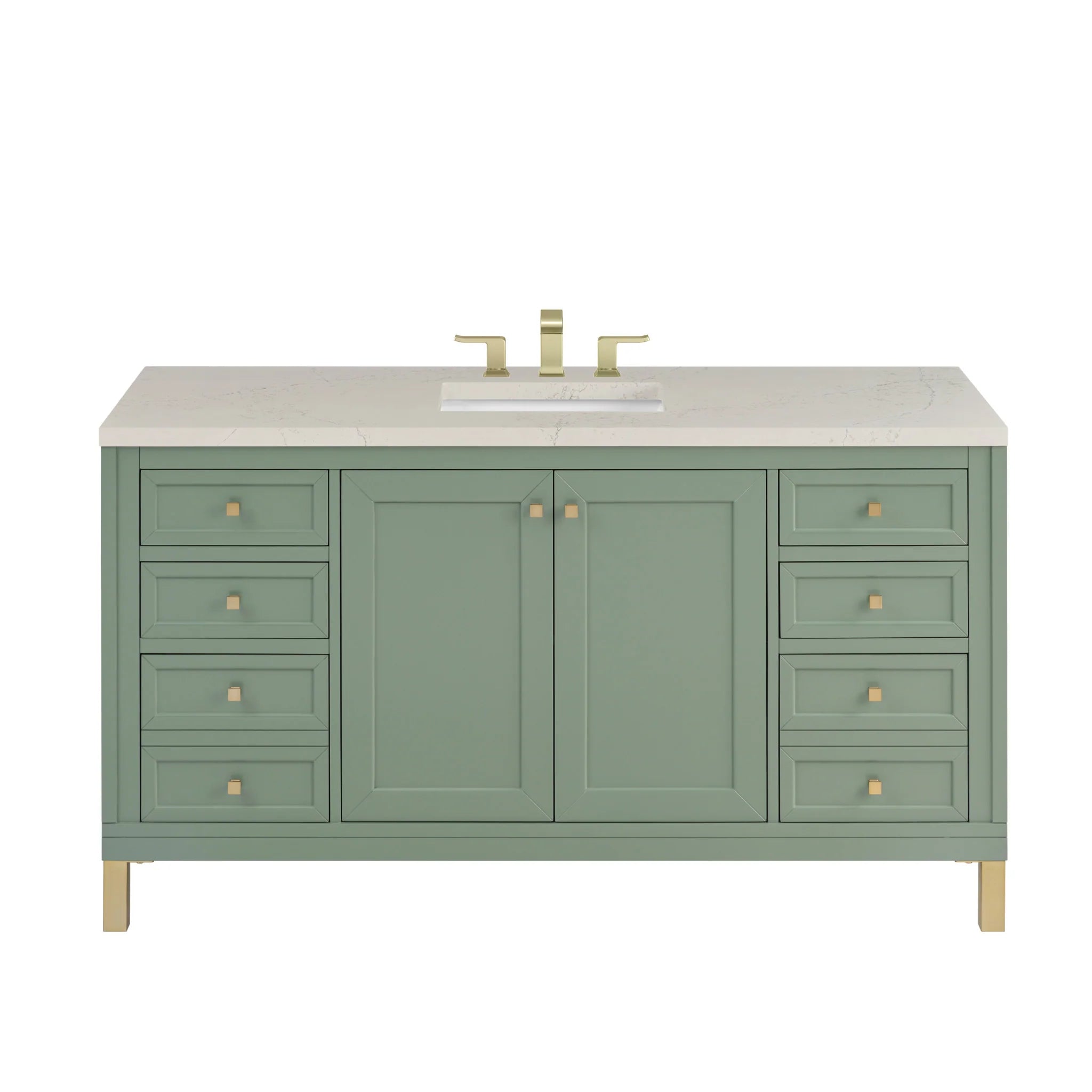 60-chicago-single-vanity-in-smokey-celadon-w-freepower-wireless-charger-by-james-martin-vanities-siberian-silestone image 1