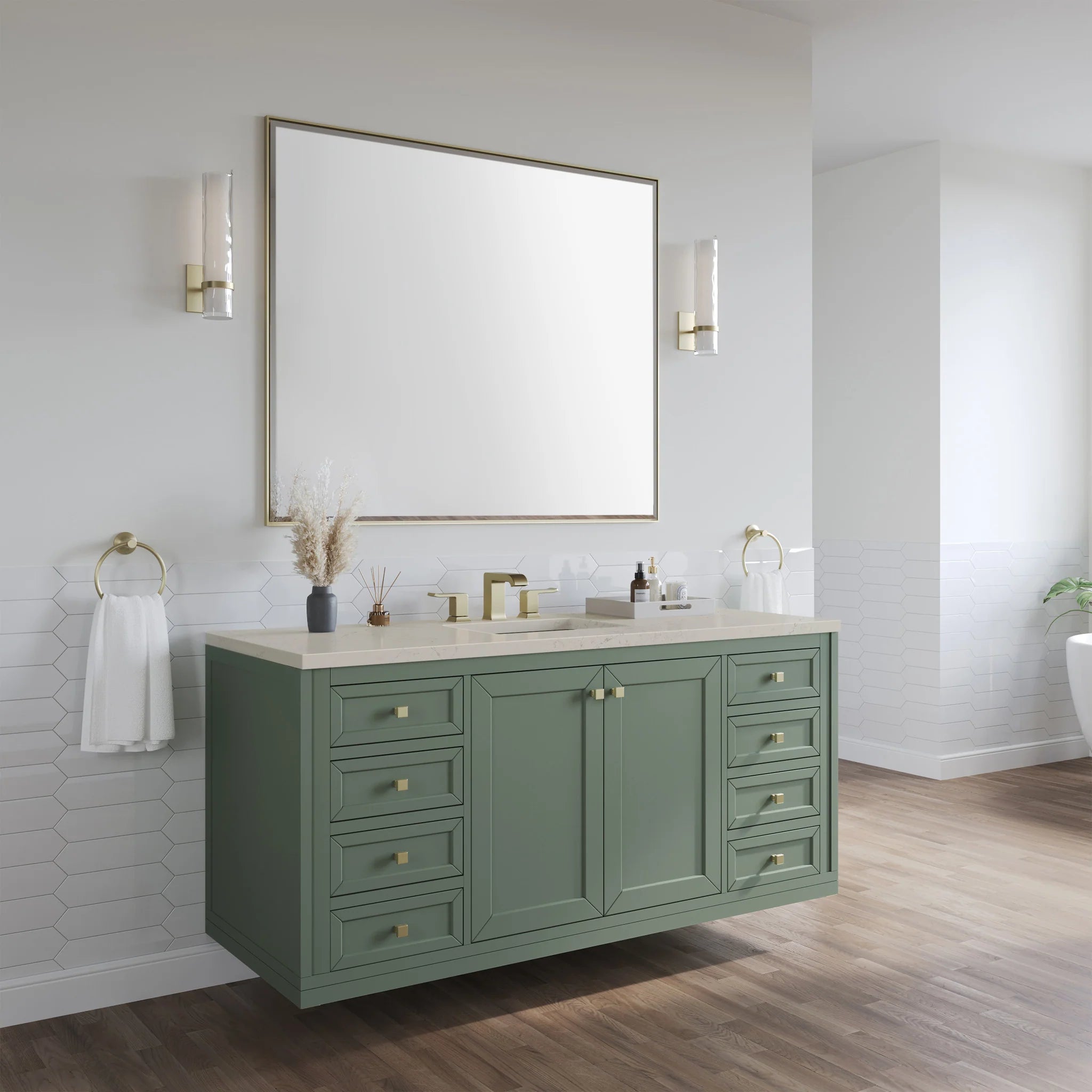 60-chicago-single-vanity-in-smokey-celadon-w-freepower-wireless-charger-by-james-martin-vanities-siberian-silestone image 7