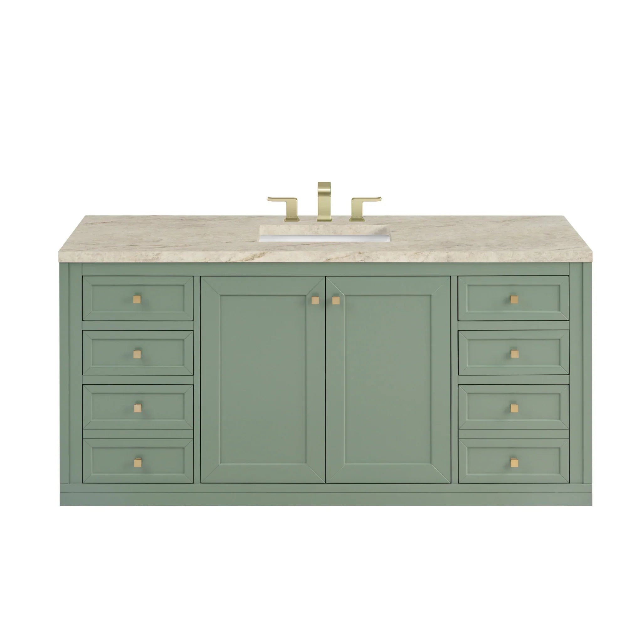60" Chicago Single Vanity in Smokey Celadon by James Martin Vanities - AURA Modern Home