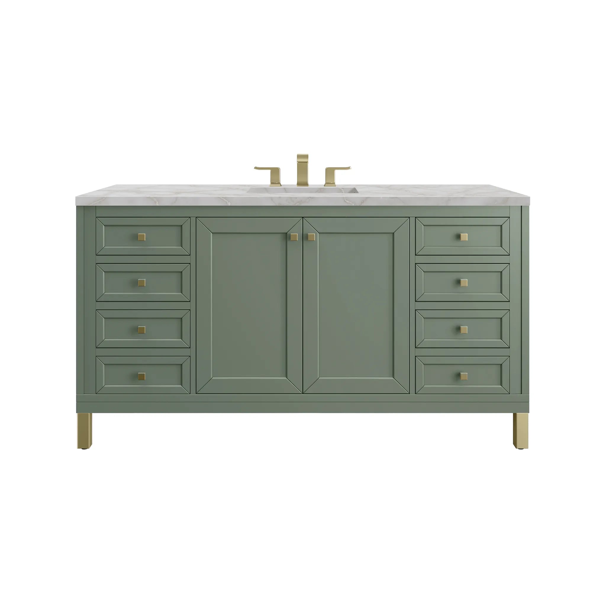 60" Chicago Single Vanity in Smokey Celadon by James Martin Vanities - AURA Modern Home