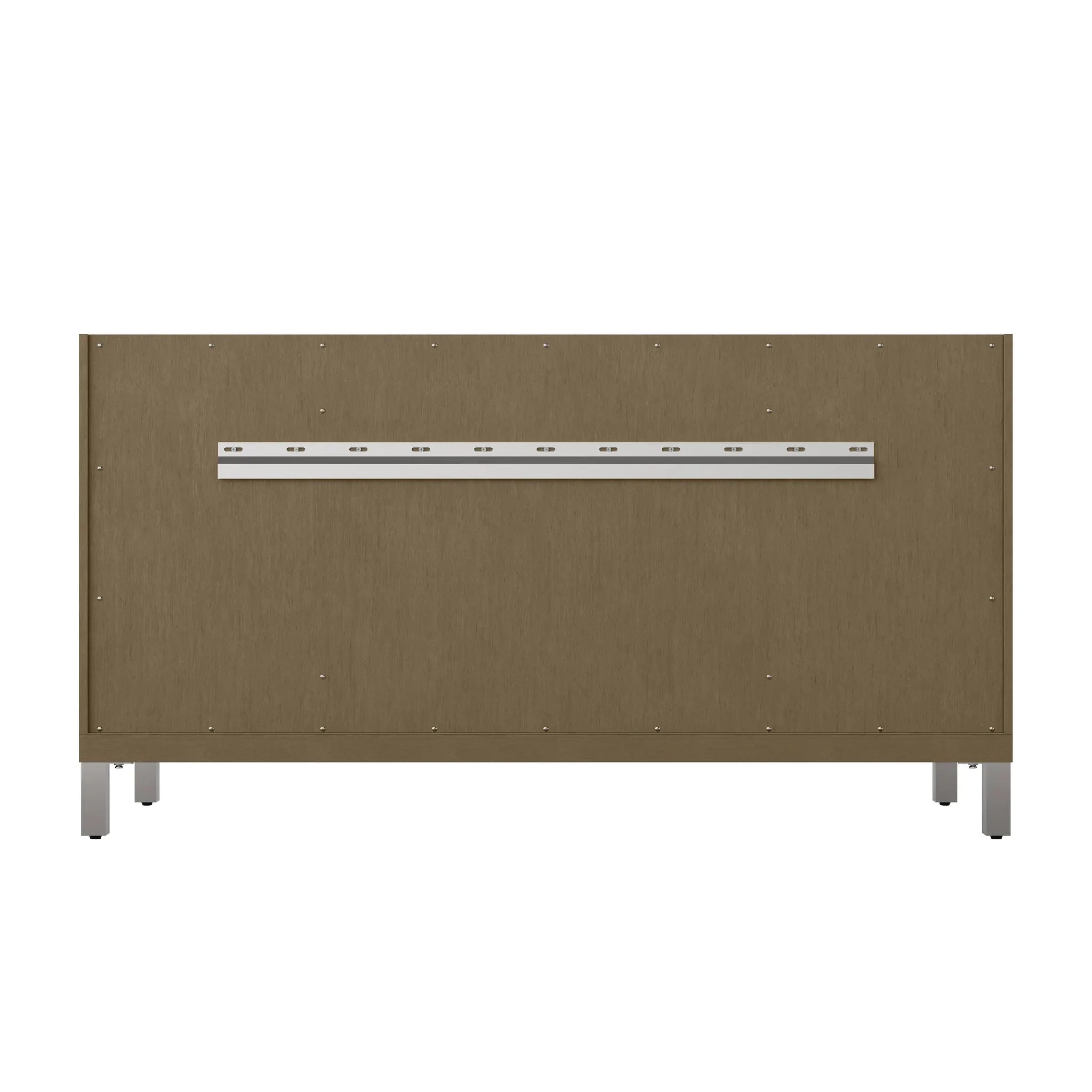 60" Chicago Single Vanity in Walnut Whisper-Eternal Jasmine Pearl Silestone-8" Widespread image 15