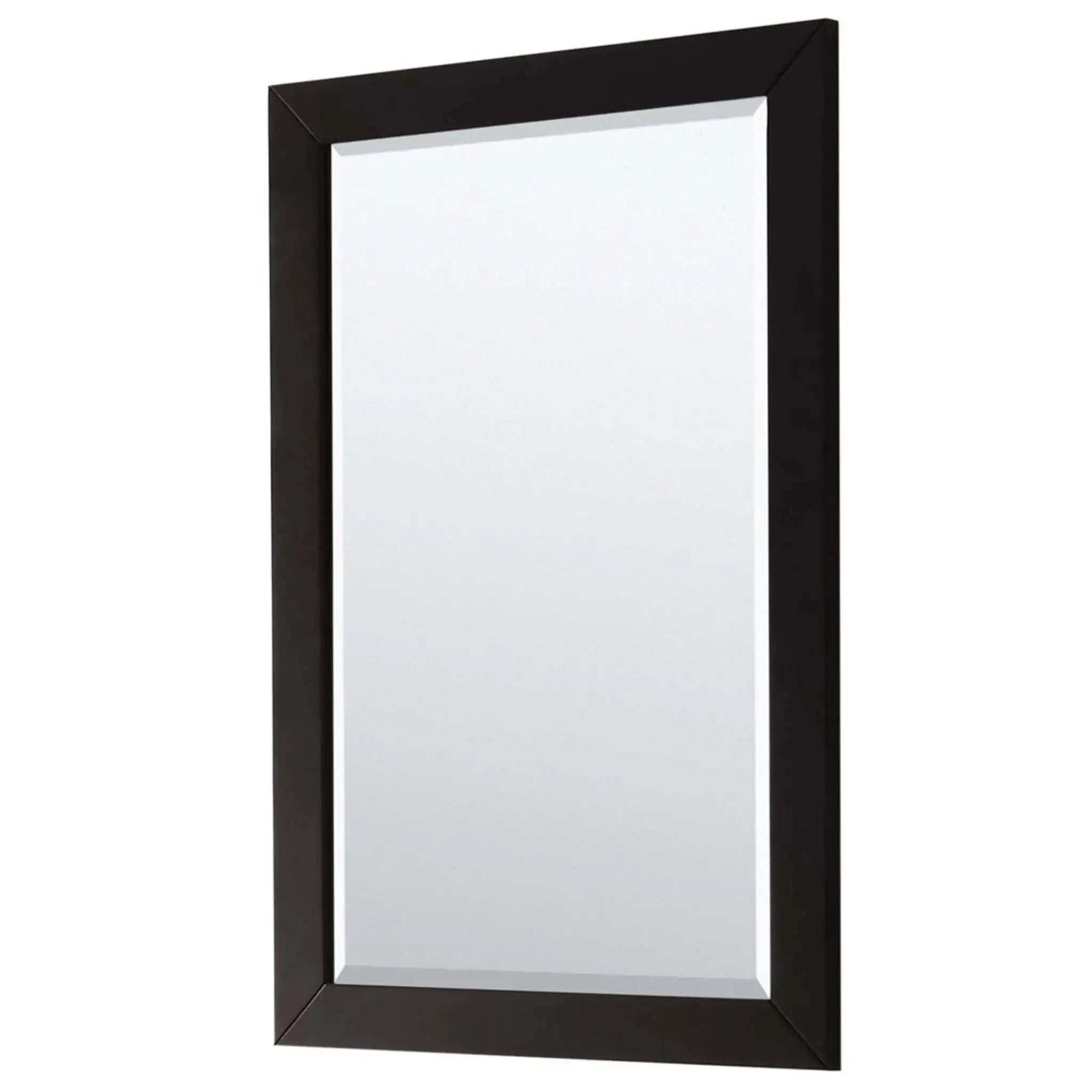 60" Daria Double Bathroom Vanity in Dark Espresso with Matte Black Trim & 24" Mirror by Wyndham