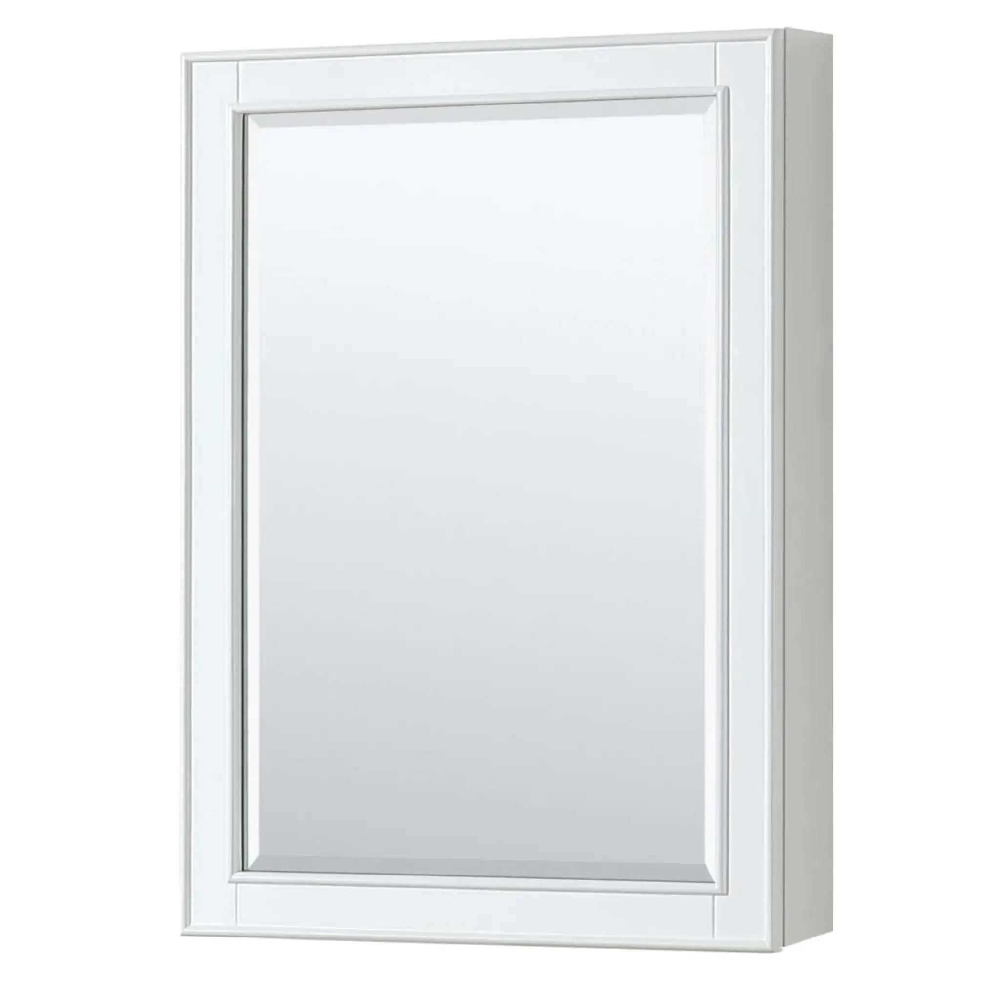 60" Deborah Double Bathroom Vanity in White with Matte Black Trim & Medicine Cabinet by Wyndham
