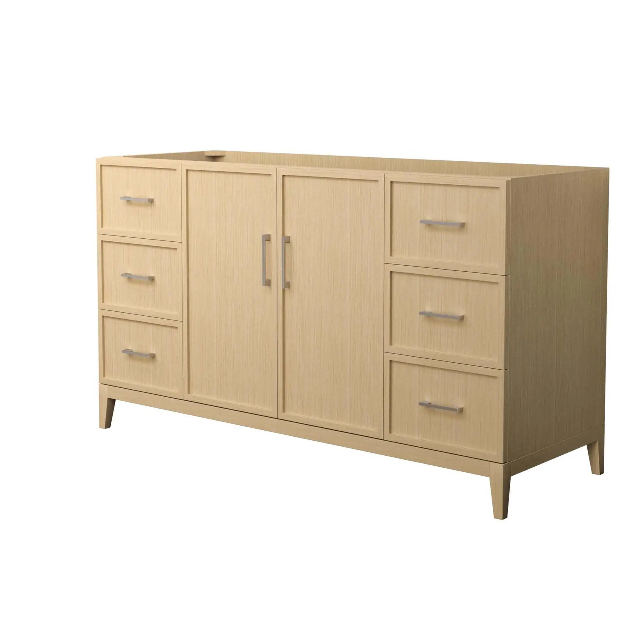 60" Elan Single Bathroom Vanity in White Oak with Brushed Nickel Trim by Wyndham