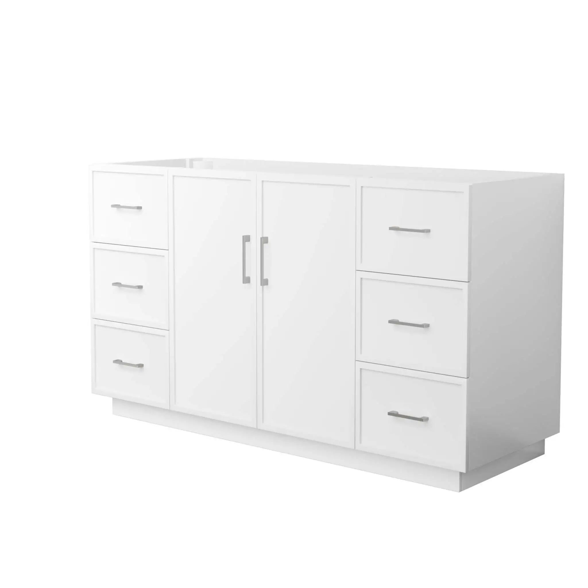 60" Elan TK Elan Single Bathroom Vanity with Toe Kick in White with Brushed Nickel Trim by Wyndham