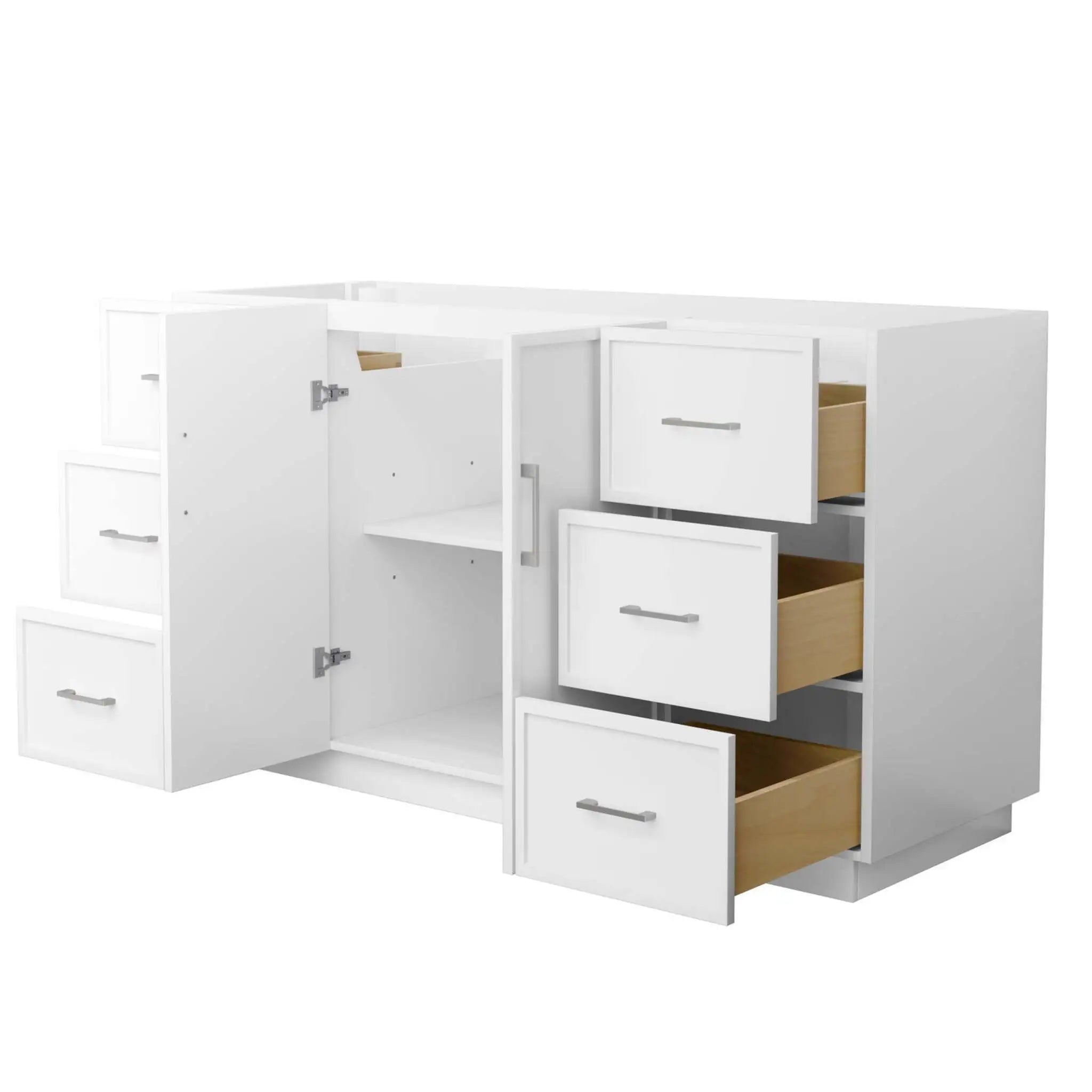 60" Elan TK Elan Single Bathroom Vanity with Toe Kick in White with Brushed Nickel Trim by Wyndham