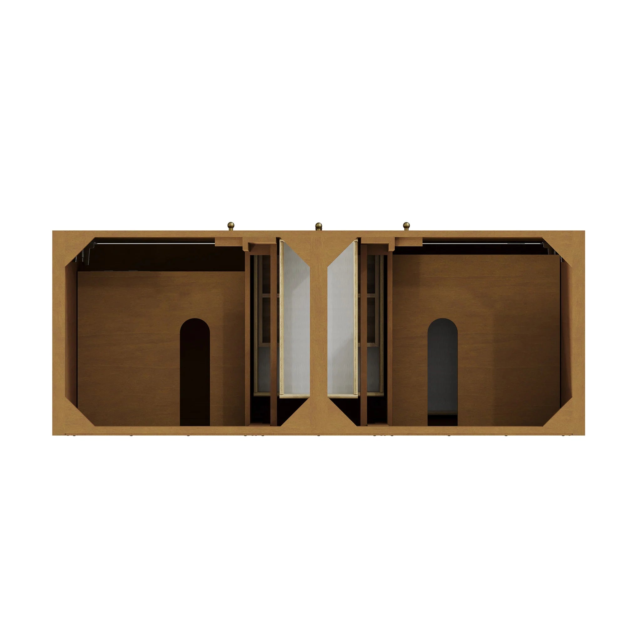 60" Hudson Double Vanity in Honey Oak by James Martin Vanities-Ethereal Noctis Silestone 4