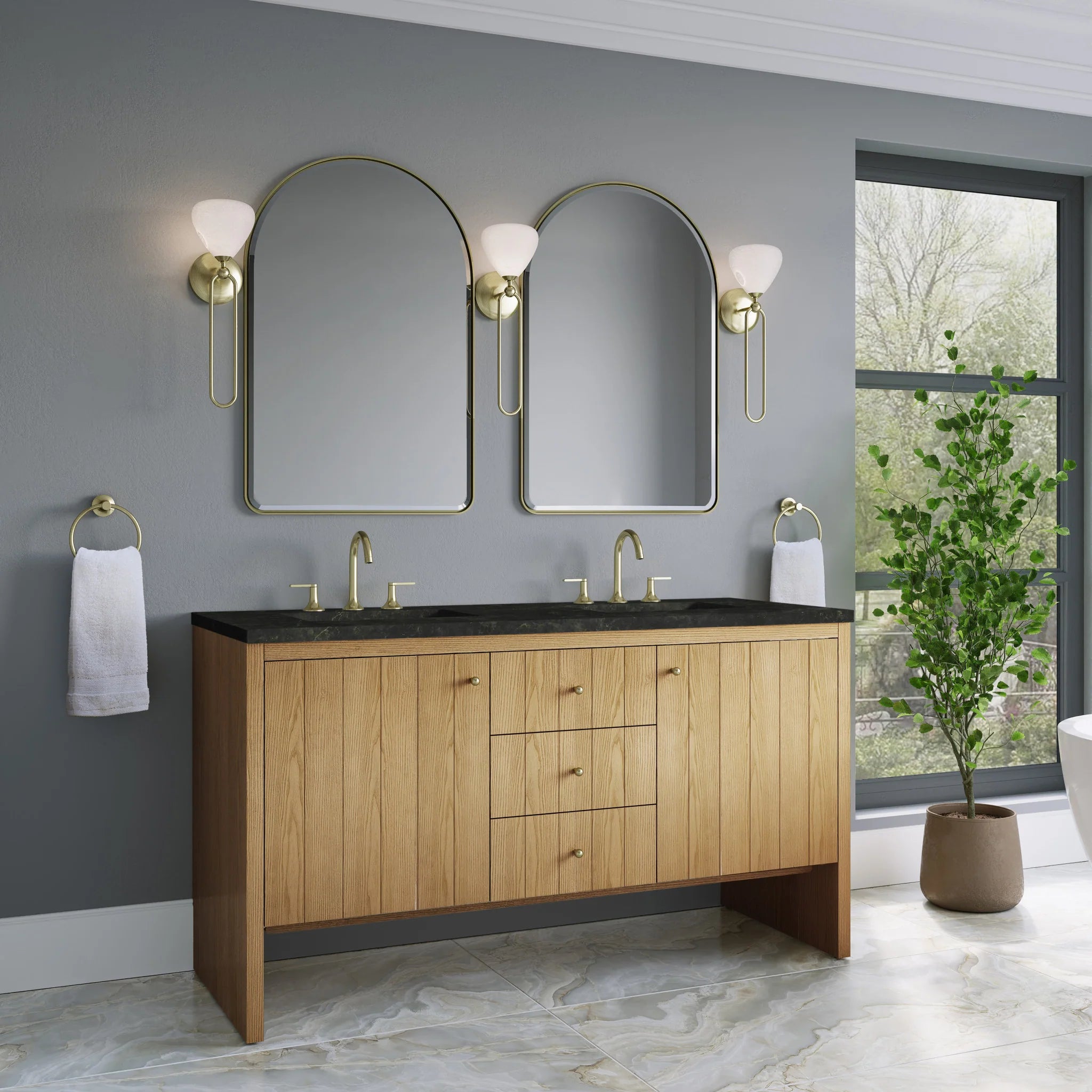 60-hudson-double-vanity-in-light-natural-oak-by-james-martin-vanities-phantome-eclos-zero-silica image 11