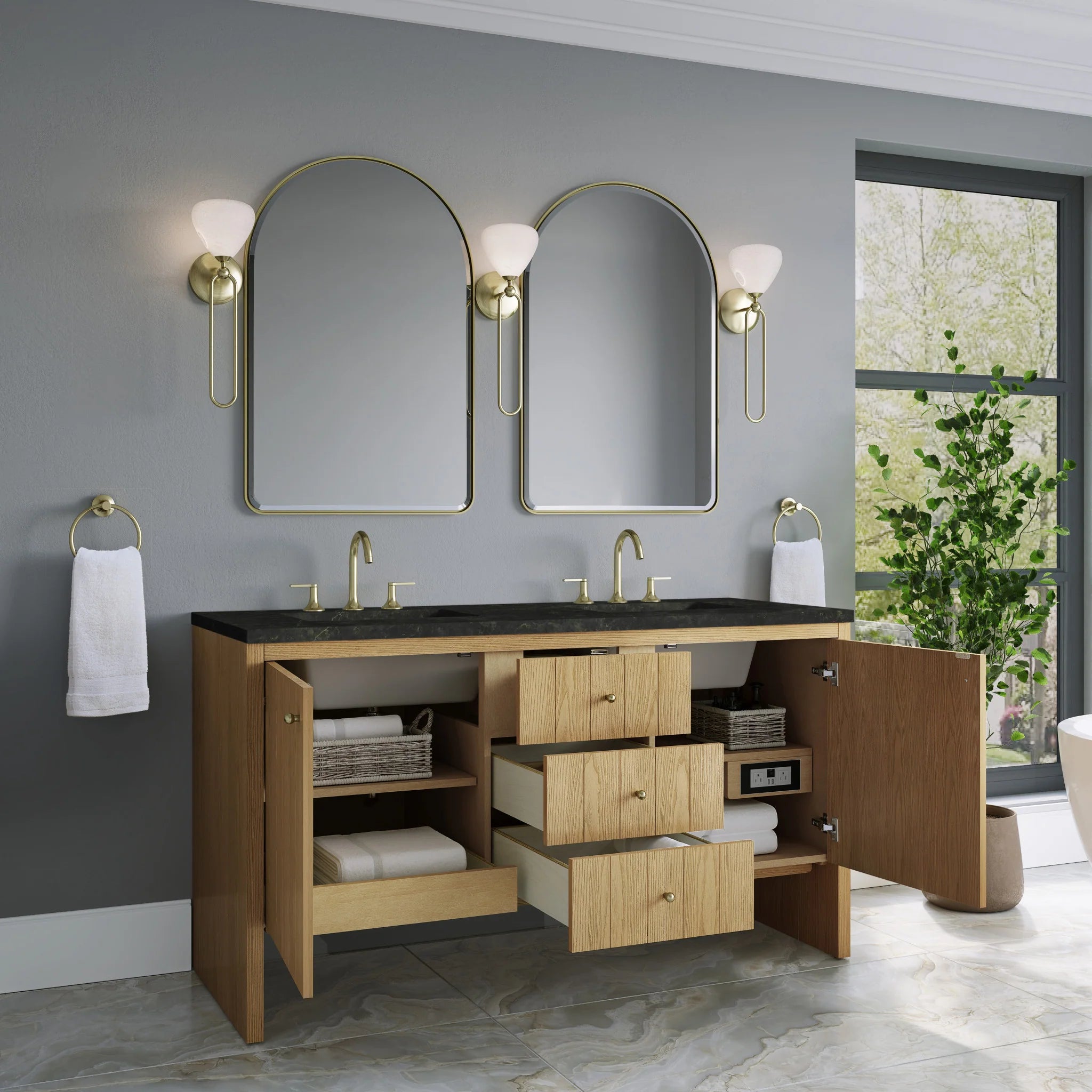 60-hudson-double-vanity-in-light-natural-oak-by-james-martin-vanities-phantome-eclos-zero-silica image 12