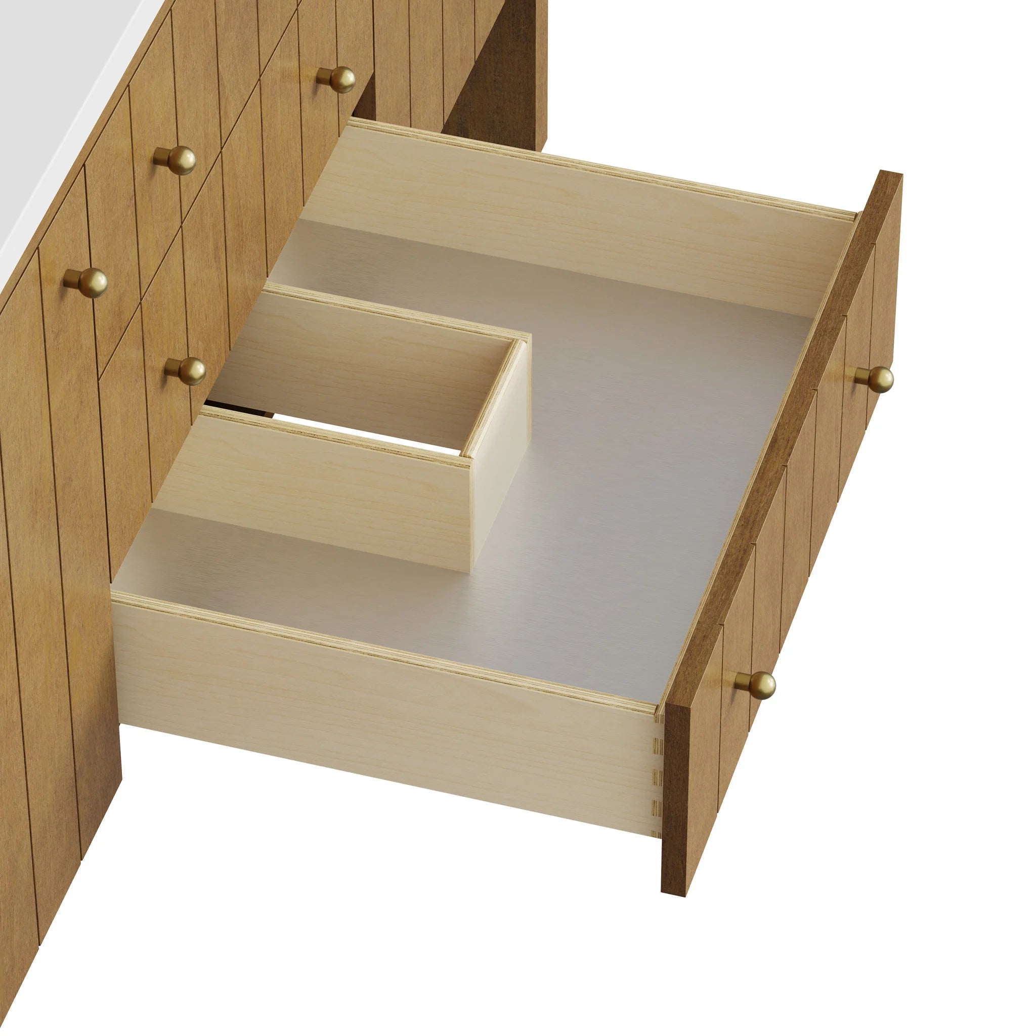 60" Hudson Single Vanity in Honey Oak by James Martin Vanities-Parisien Bleu Silestone 15