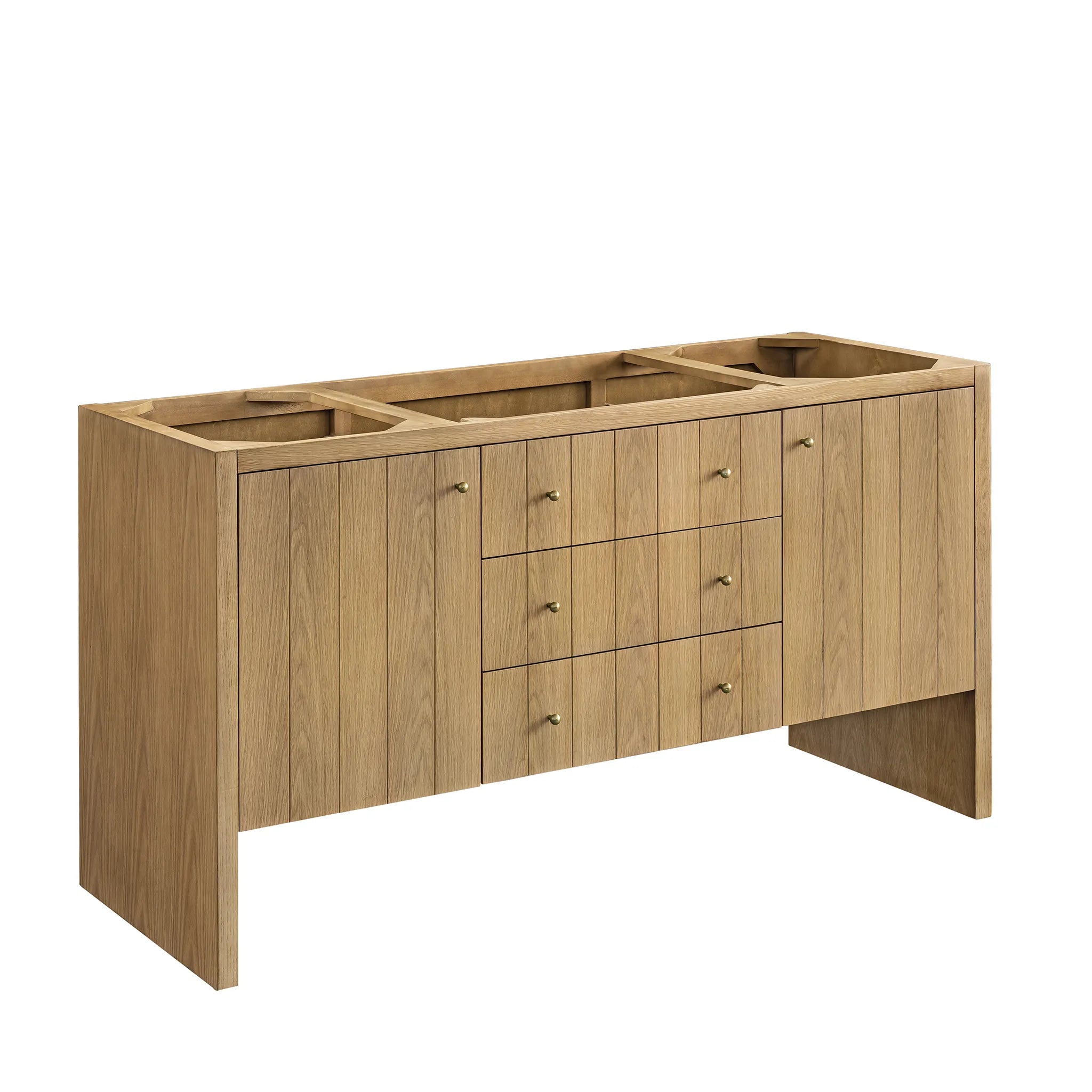 60" Hudson Single Vanity in Light Natural Oak-Cabinet Only-Not Available image